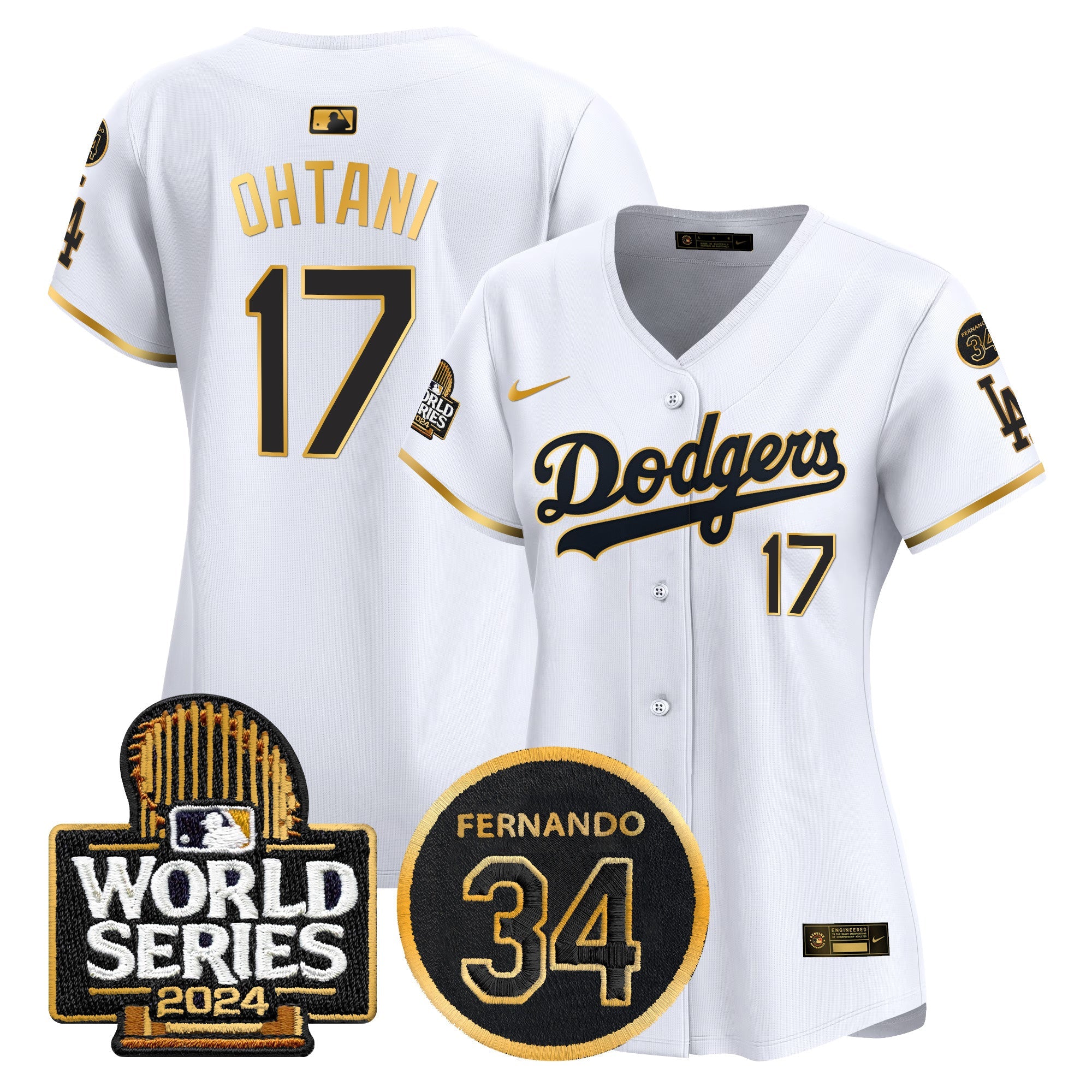 Women’s Fernando Memorial & 2024 World Series Patch Vapor Premier Limited Jersey