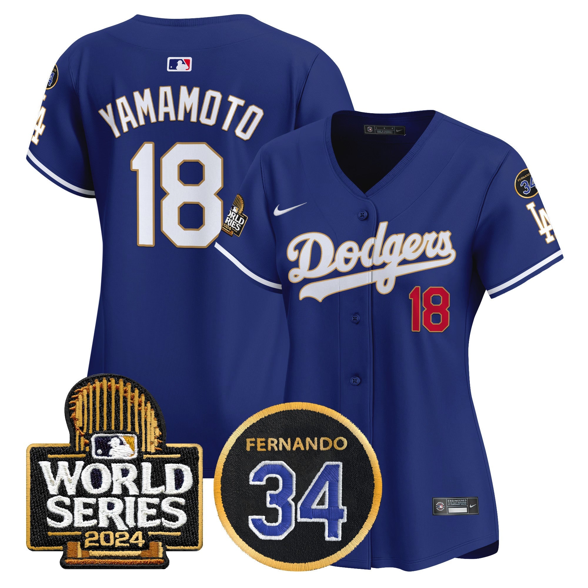 Women’s Fernando Memorial & 2024 World Series Patch Vapor Premier Limited Jersey