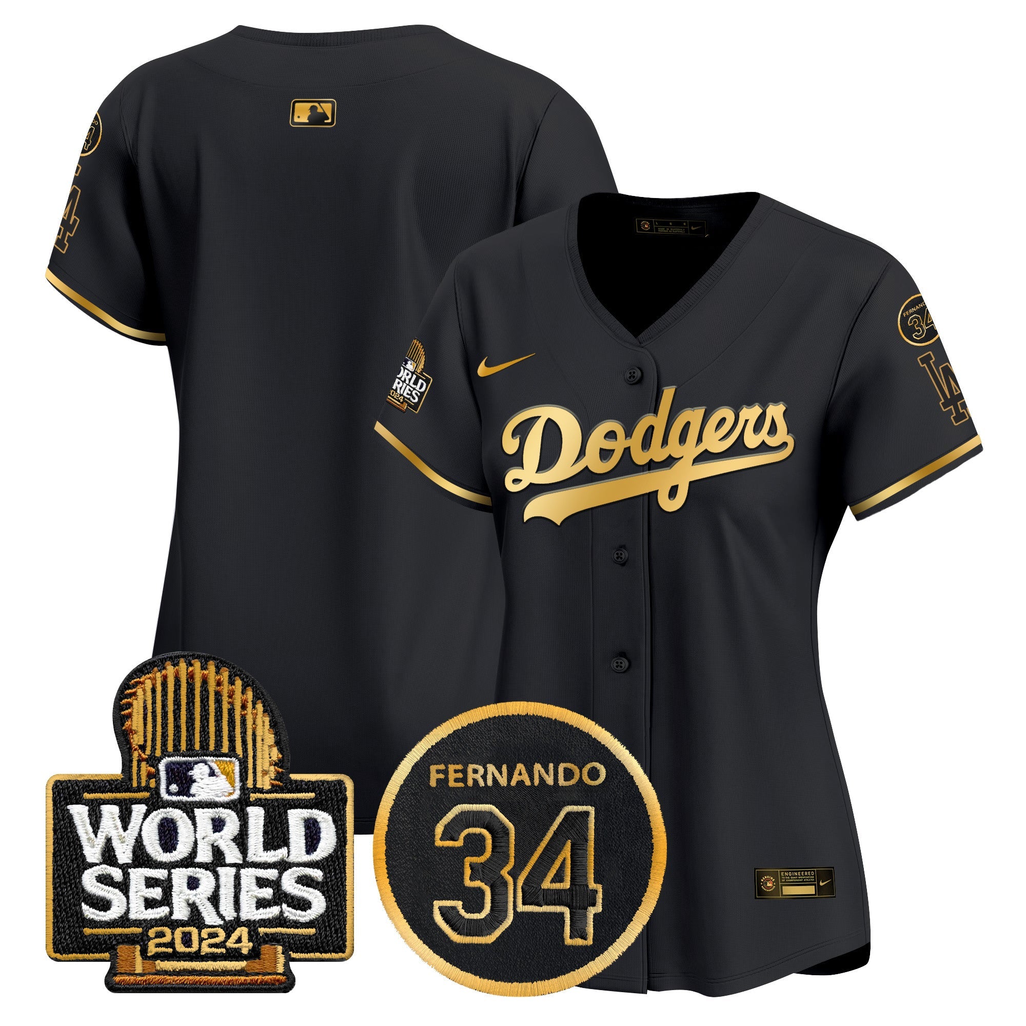 Women’s Fernando Memorial & 2024 World Series Patch Vapor Premier Limited Jersey