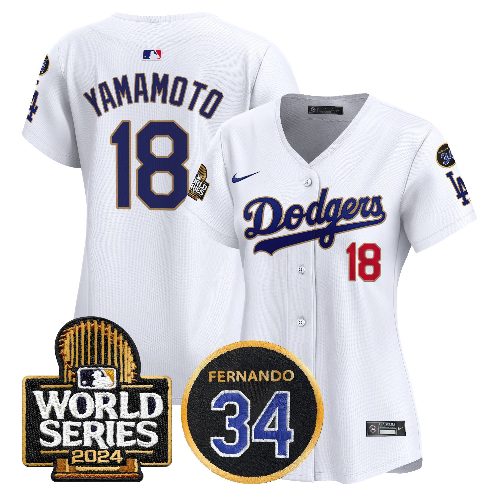 Women’s Fernando Memorial & 2024 World Series Patch Vapor Premier Limited Jersey