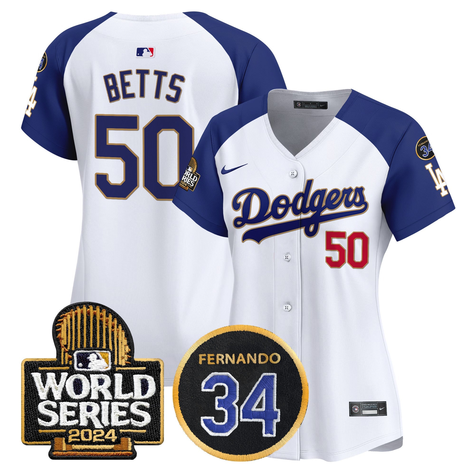 Women’s Fernando Memorial & 2024 World Series Patch Vapor Premier Limited Jersey