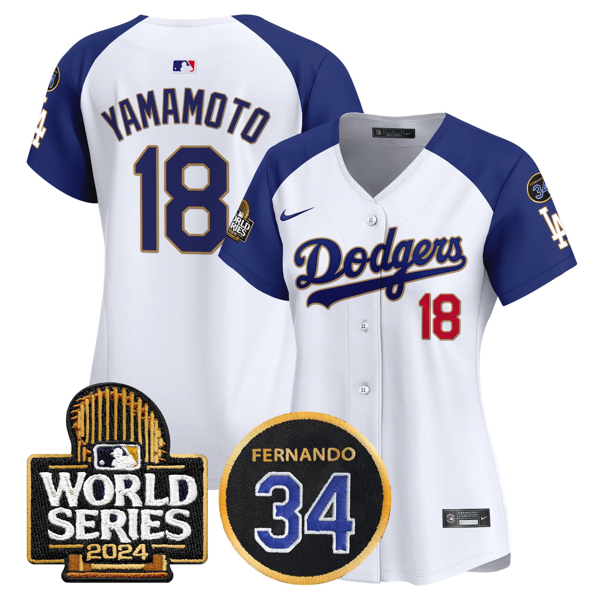 Women’s Fernando Memorial & 2024 World Series Patch Vapor Premier Limited Jersey