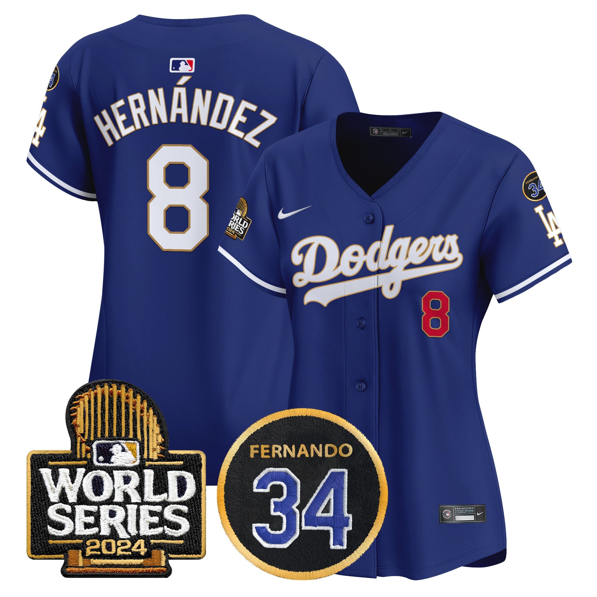 Women’s Fernando Memorial & 2024 World Series Patch Vapor Premier Limited Jersey