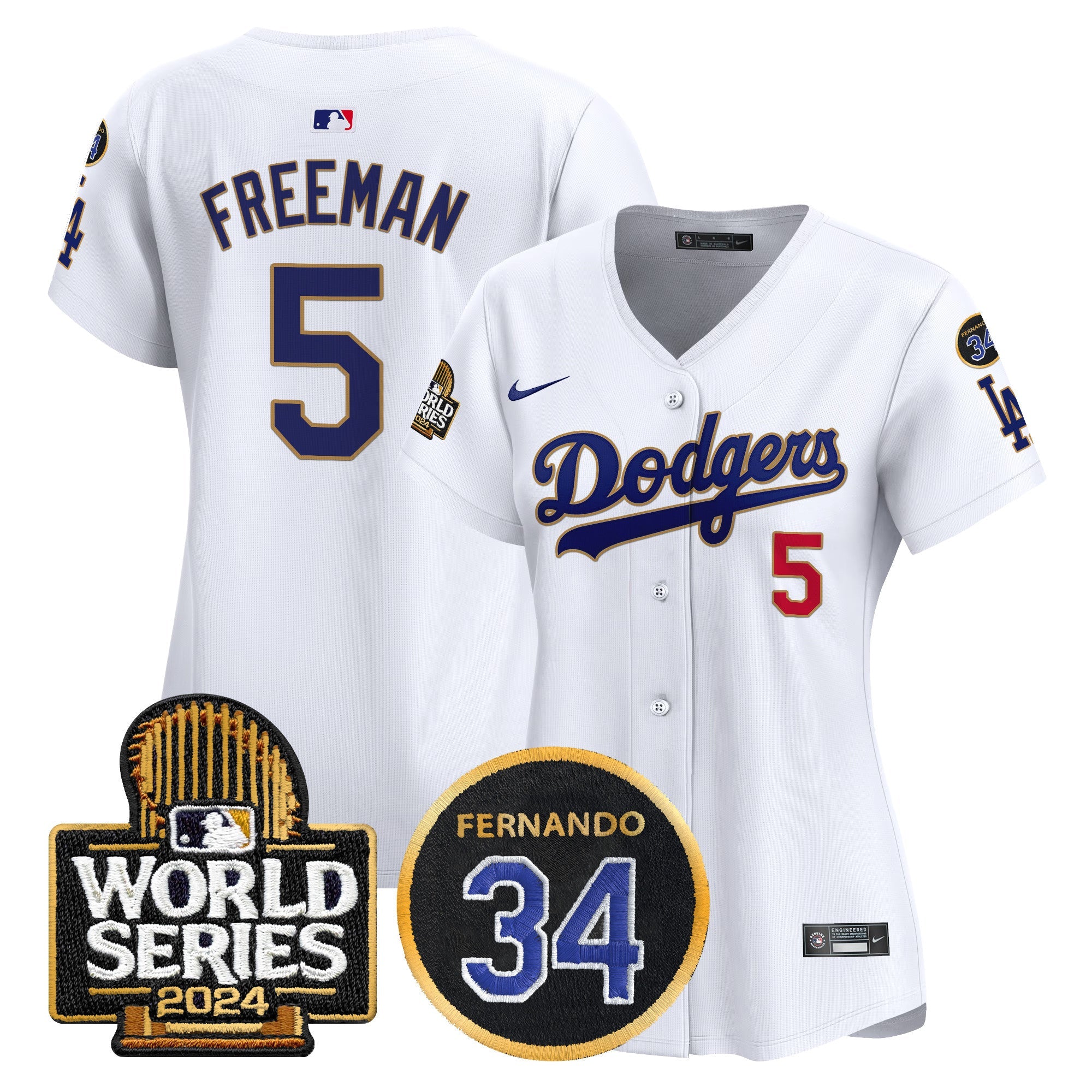 Women’s Fernando Memorial & 2024 World Series Patch Vapor Premier Limited Jersey
