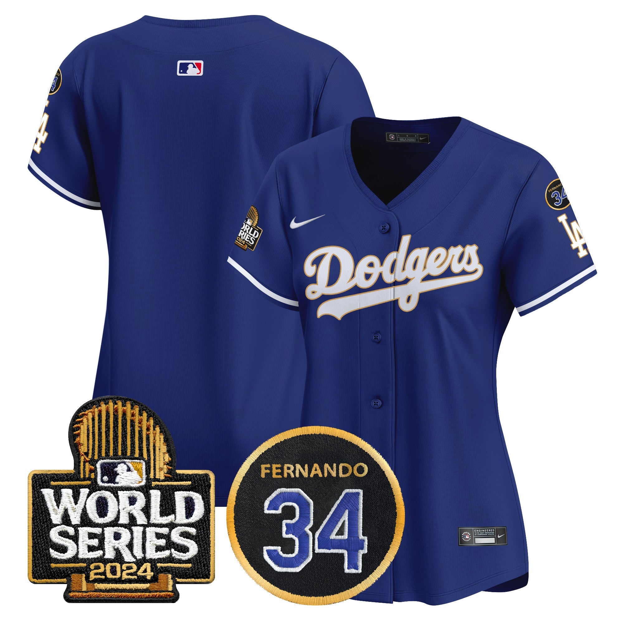 Women’s Fernando Memorial & 2024 World Series Patch Vapor Premier Limited Jersey