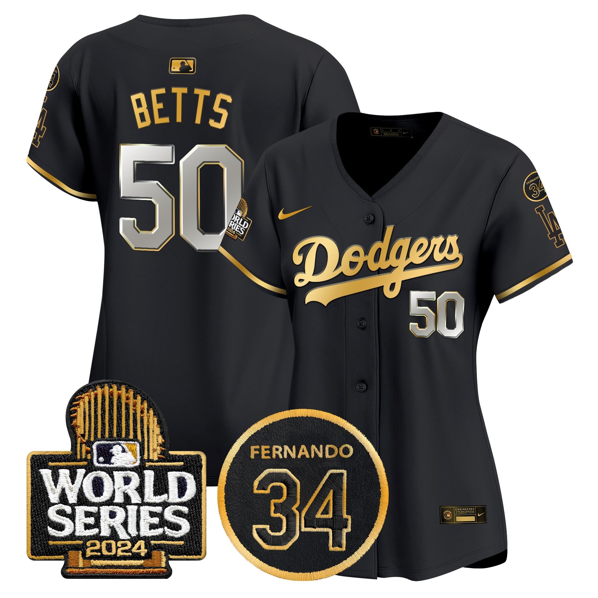 Women’s Fernando Memorial & 2024 World Series Patch Vapor Premier Limited Jersey