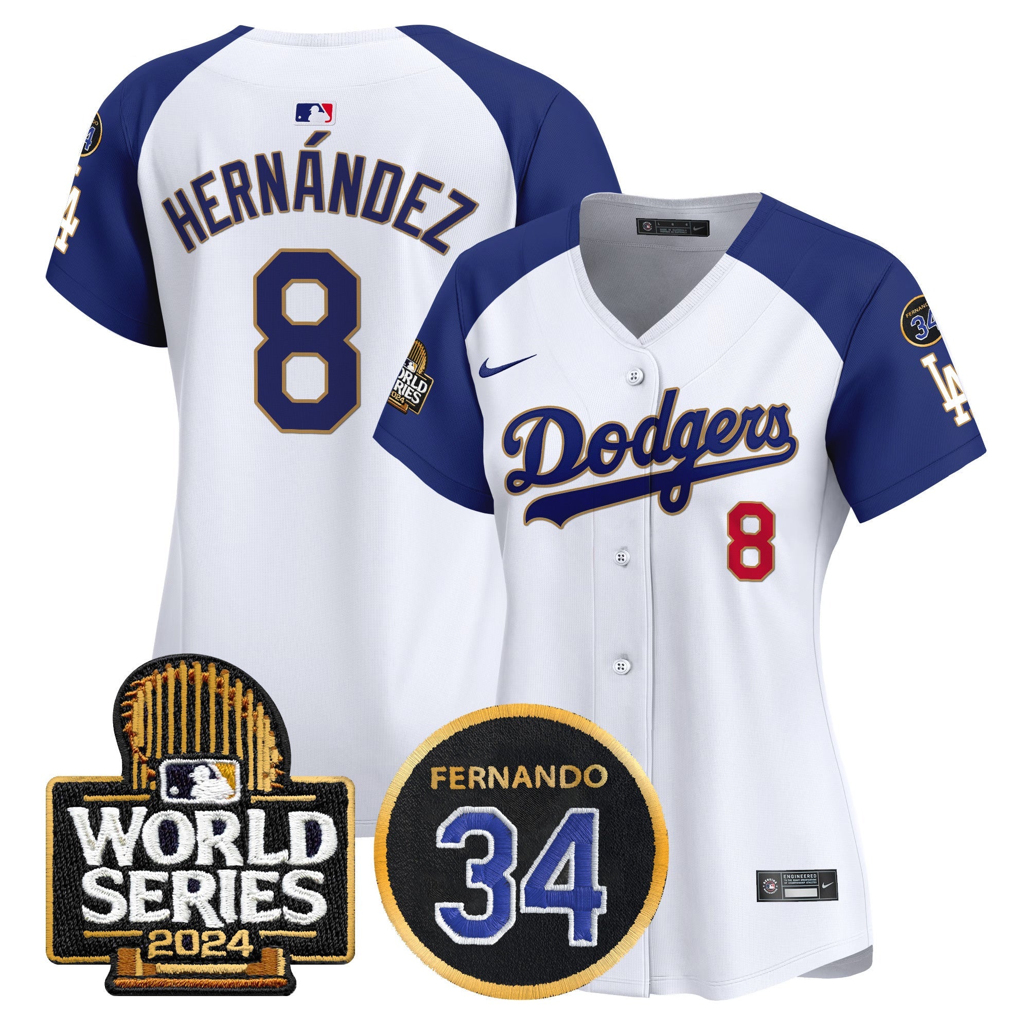 Women’s Fernando Memorial & 2024 World Series Patch Vapor Premier Limited Jersey