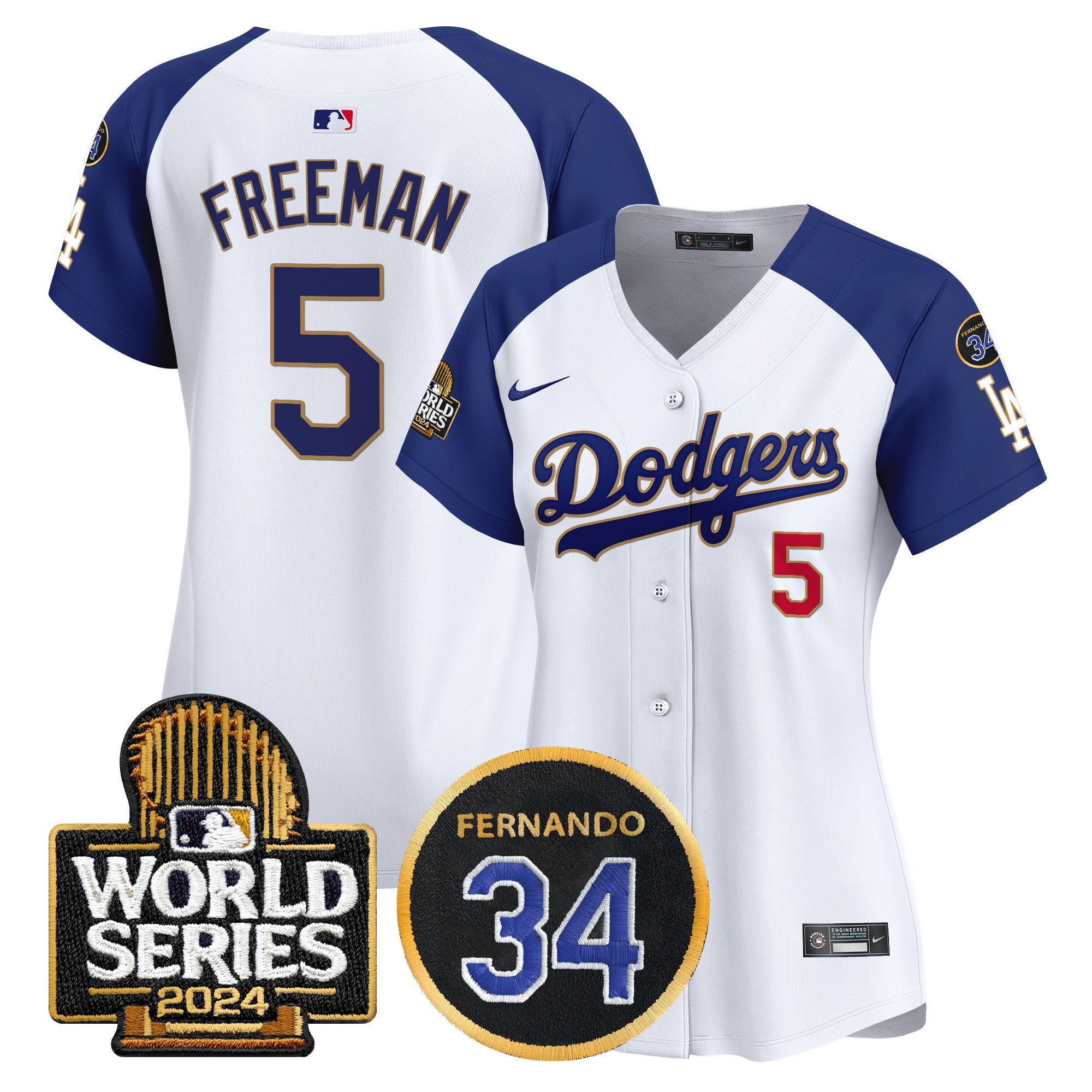 Women’s Fernando Memorial & 2024 World Series Patch Vapor Premier Limited Jersey