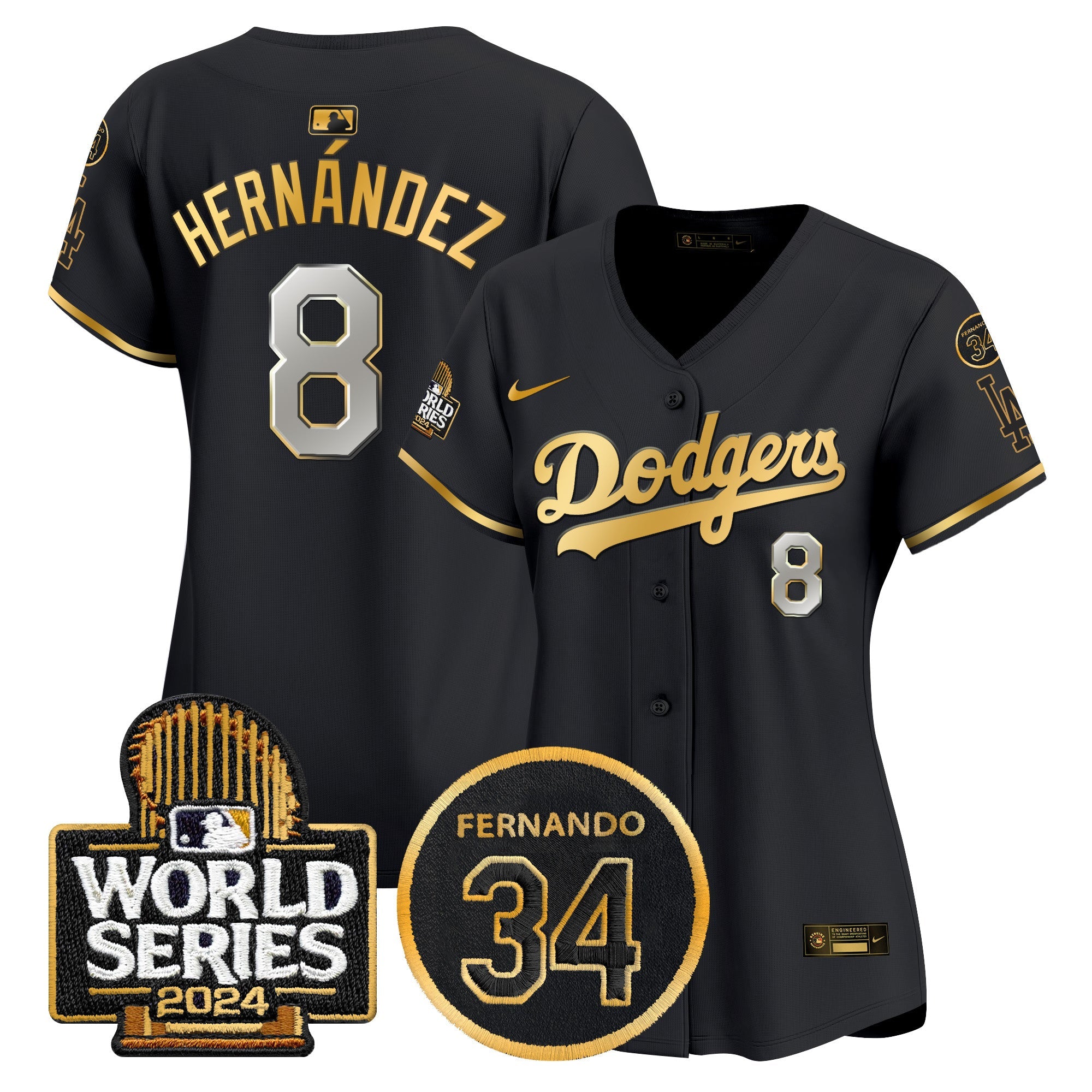 Women’s Fernando Memorial & 2024 World Series Patch Vapor Premier Limited Jersey