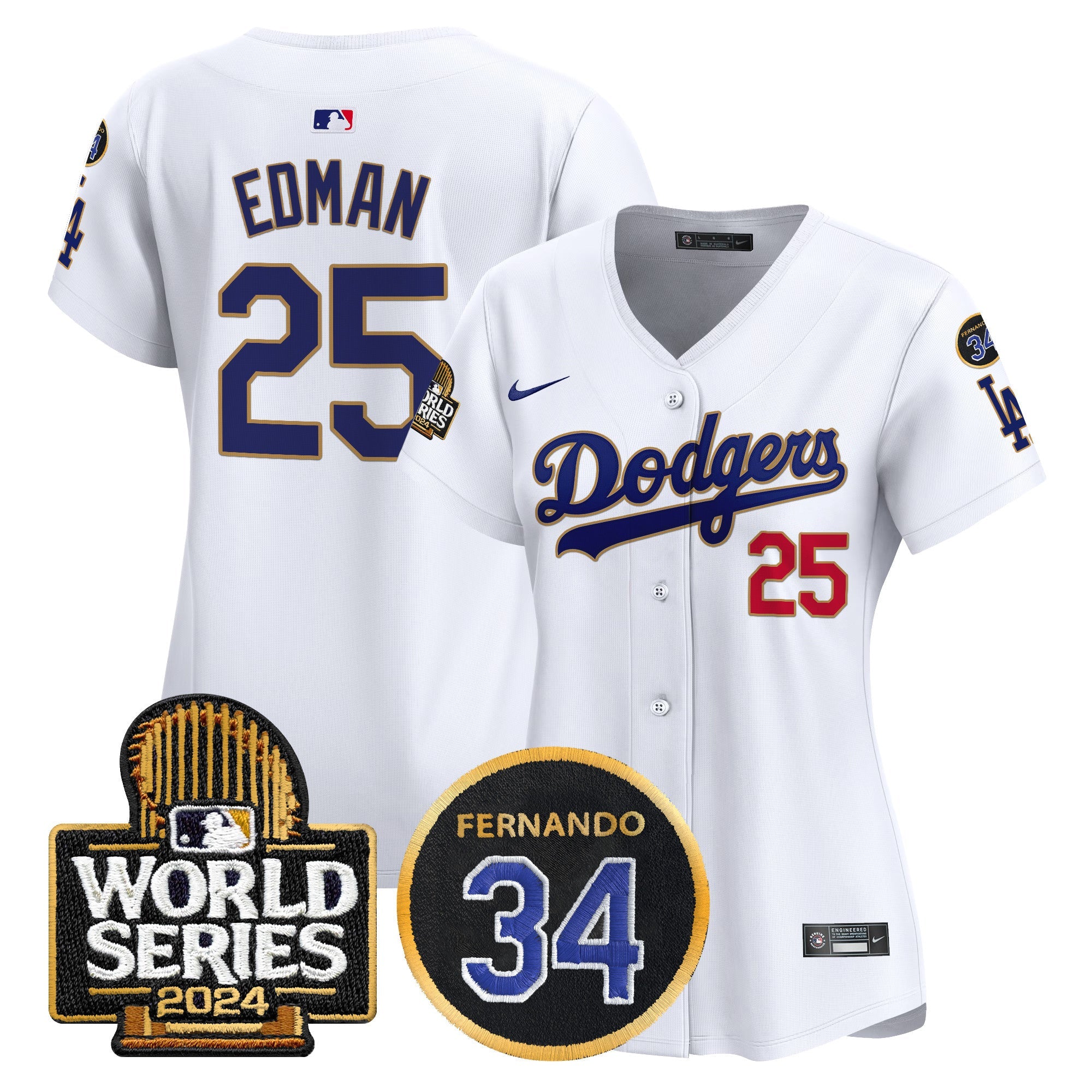 Women’s Fernando Memorial & 2024 World Series Patch Vapor Premier Limited Jersey