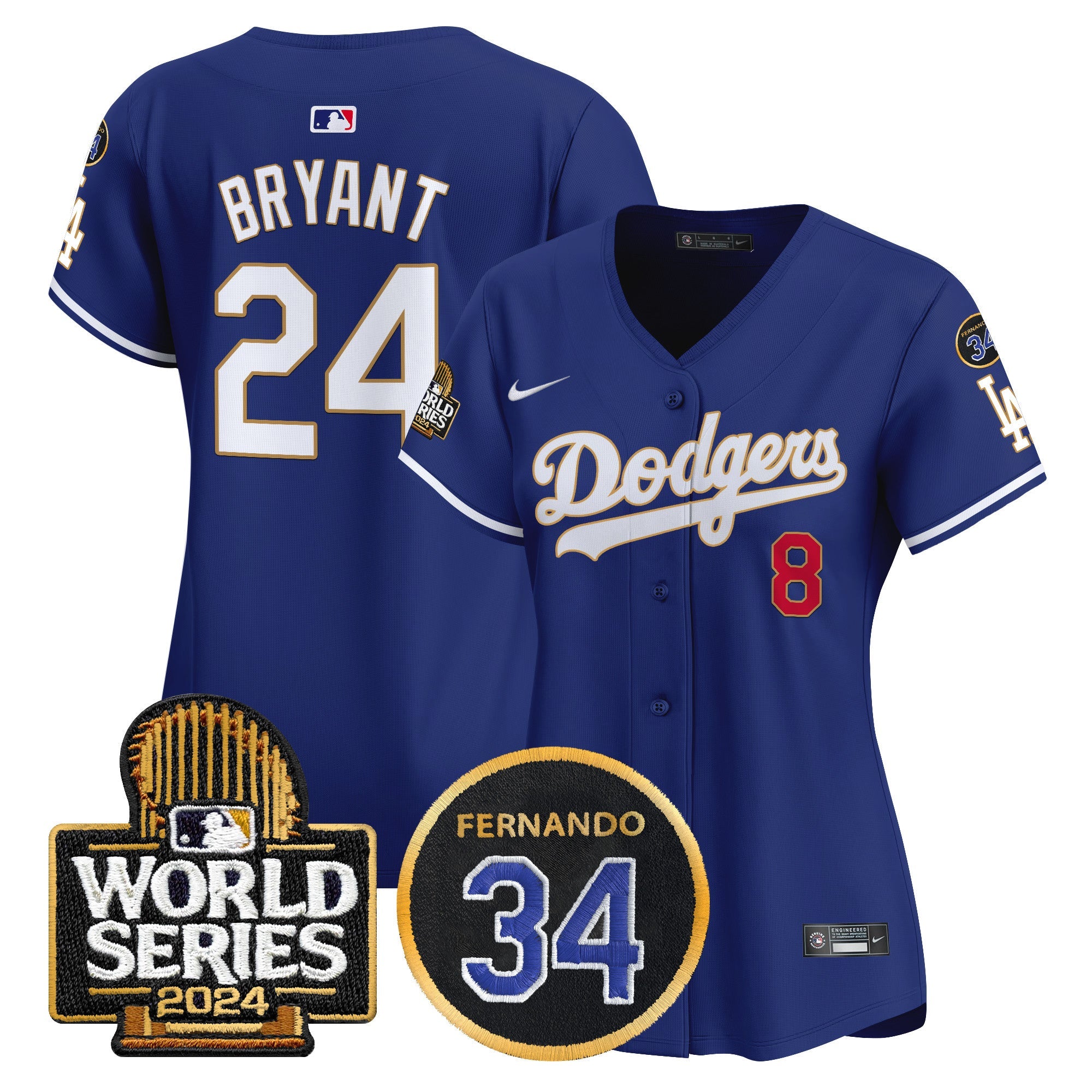 Women’s Fernando Memorial & 2024 World Series Patch Vapor Premier Limited Jersey