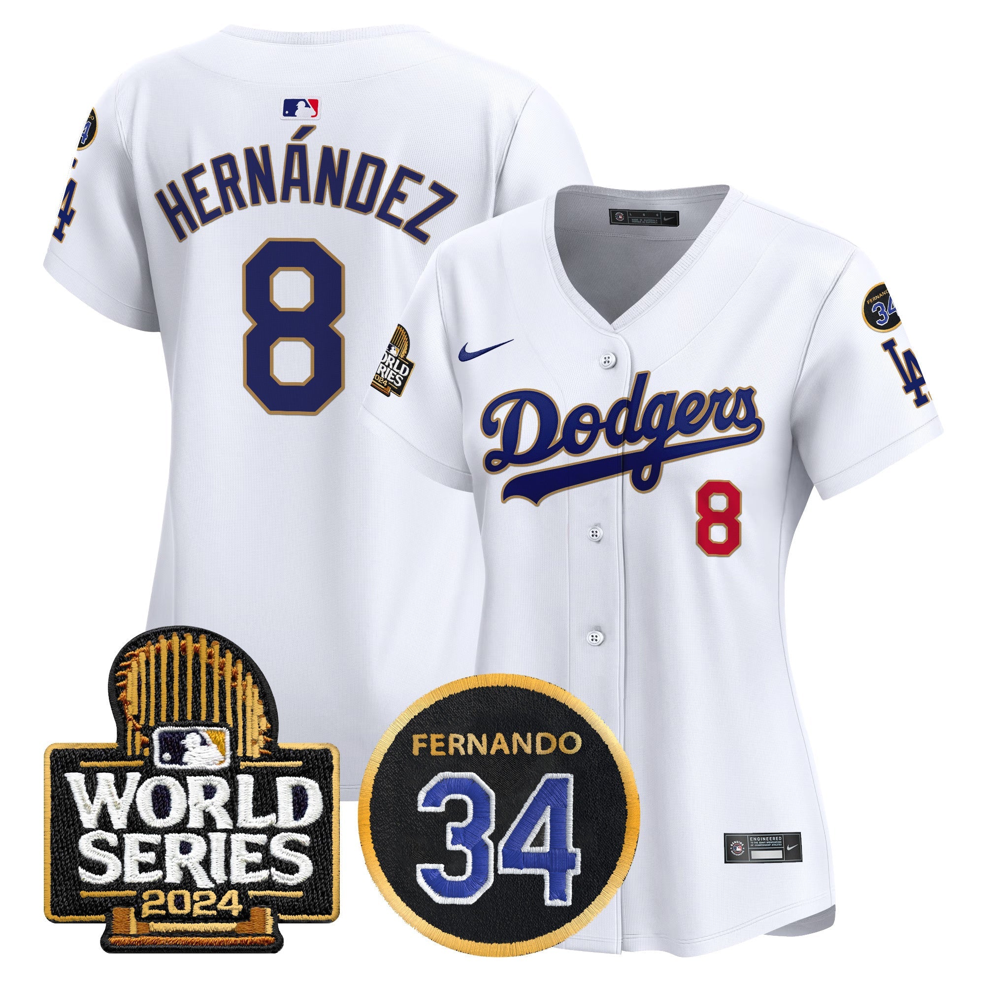 Women’s Fernando Memorial & 2024 World Series Patch Vapor Premier Limited Jersey
