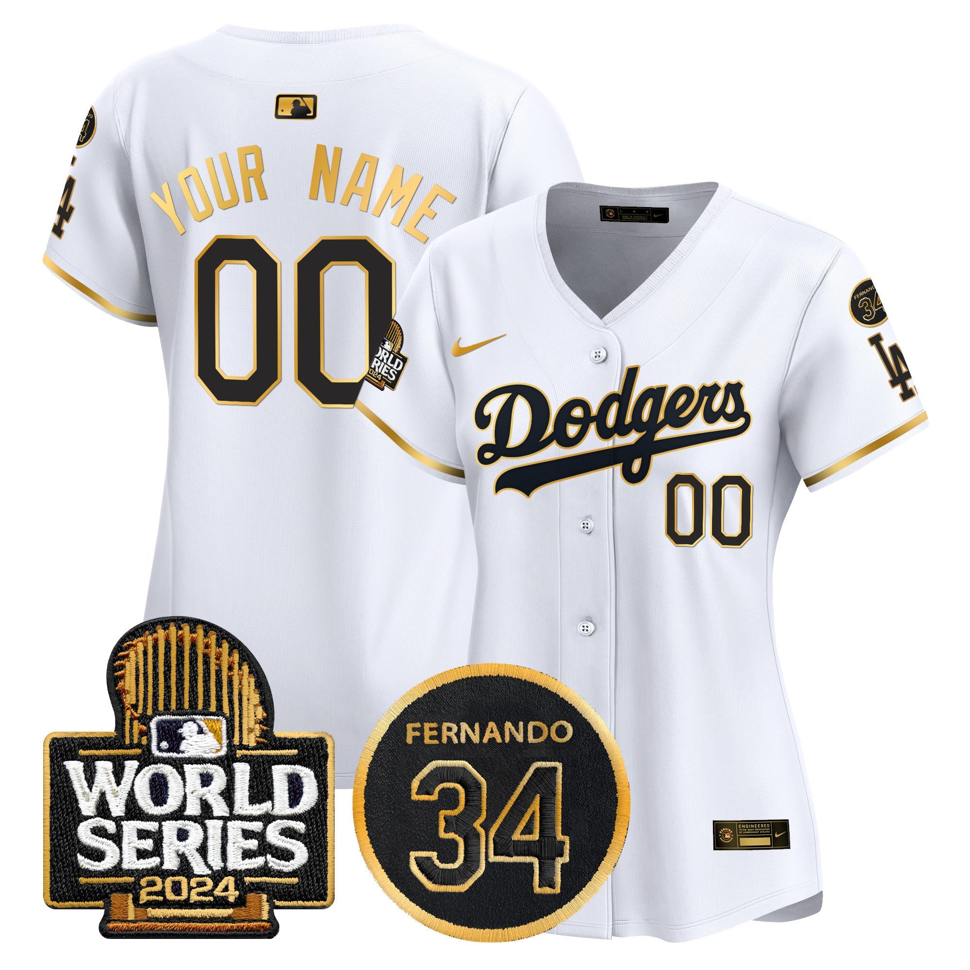 Fernando Memorial & 2024 World Series Patch Vapor Premier Limited Custom Jersey