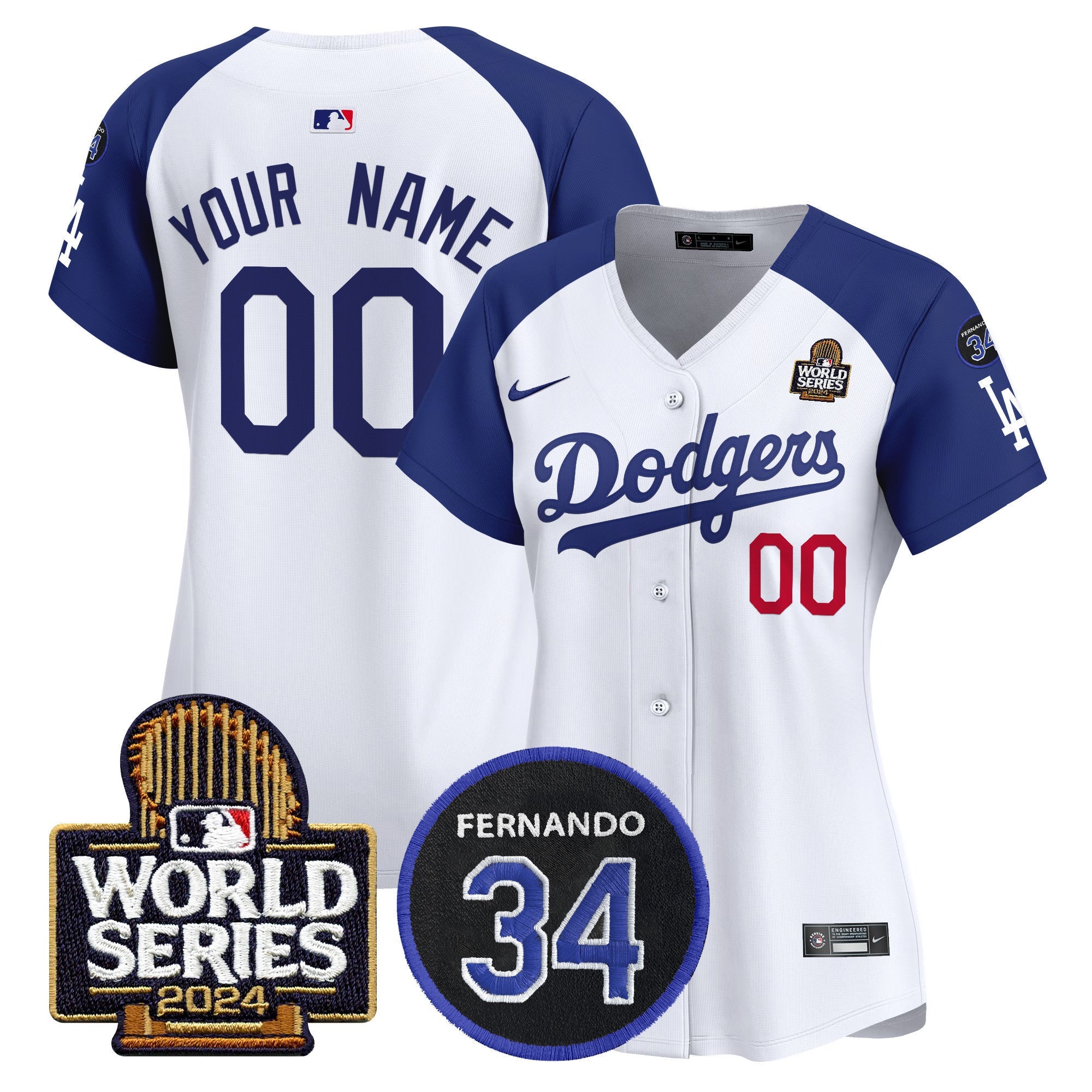 Fernando Memorial & 2024 World Series Patch Vapor Premier Limited Custom Jersey V2