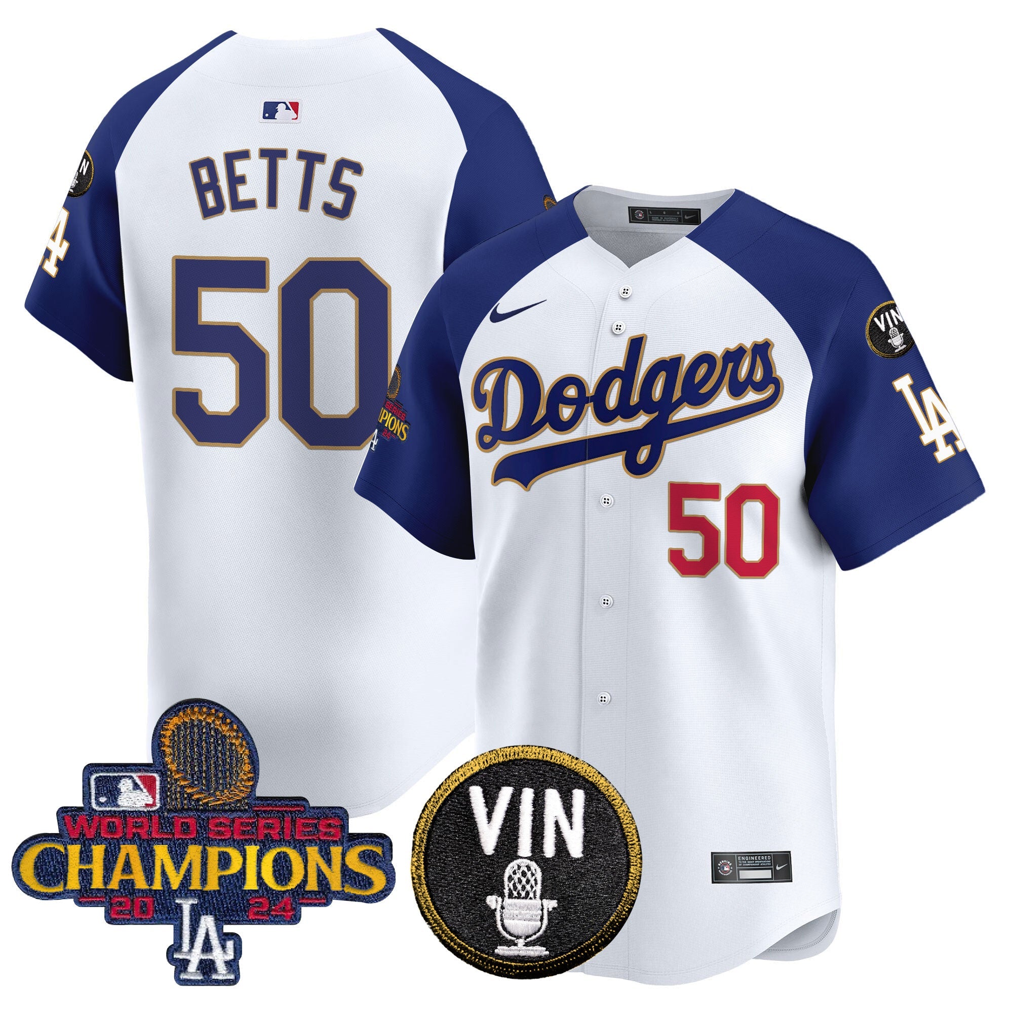 Men’s 2024 World Series Champions Gold Trim Vapor Premier Limited Jersey V3
