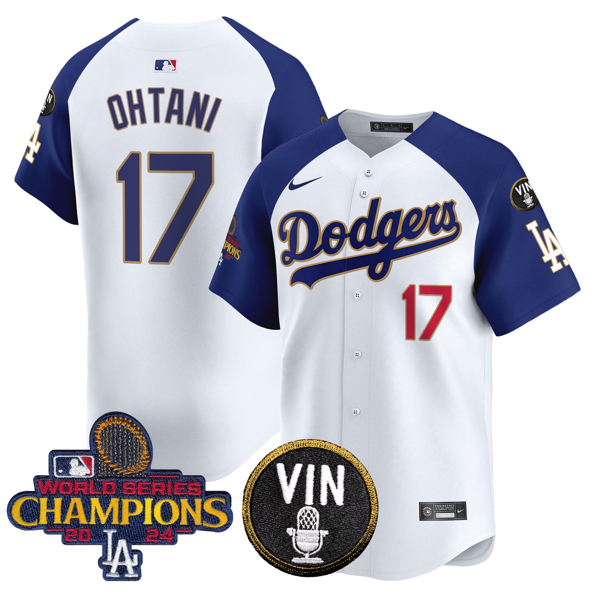 Men’s 2024 World Series Champions Gold Trim Vapor Premier Limited Jersey V3