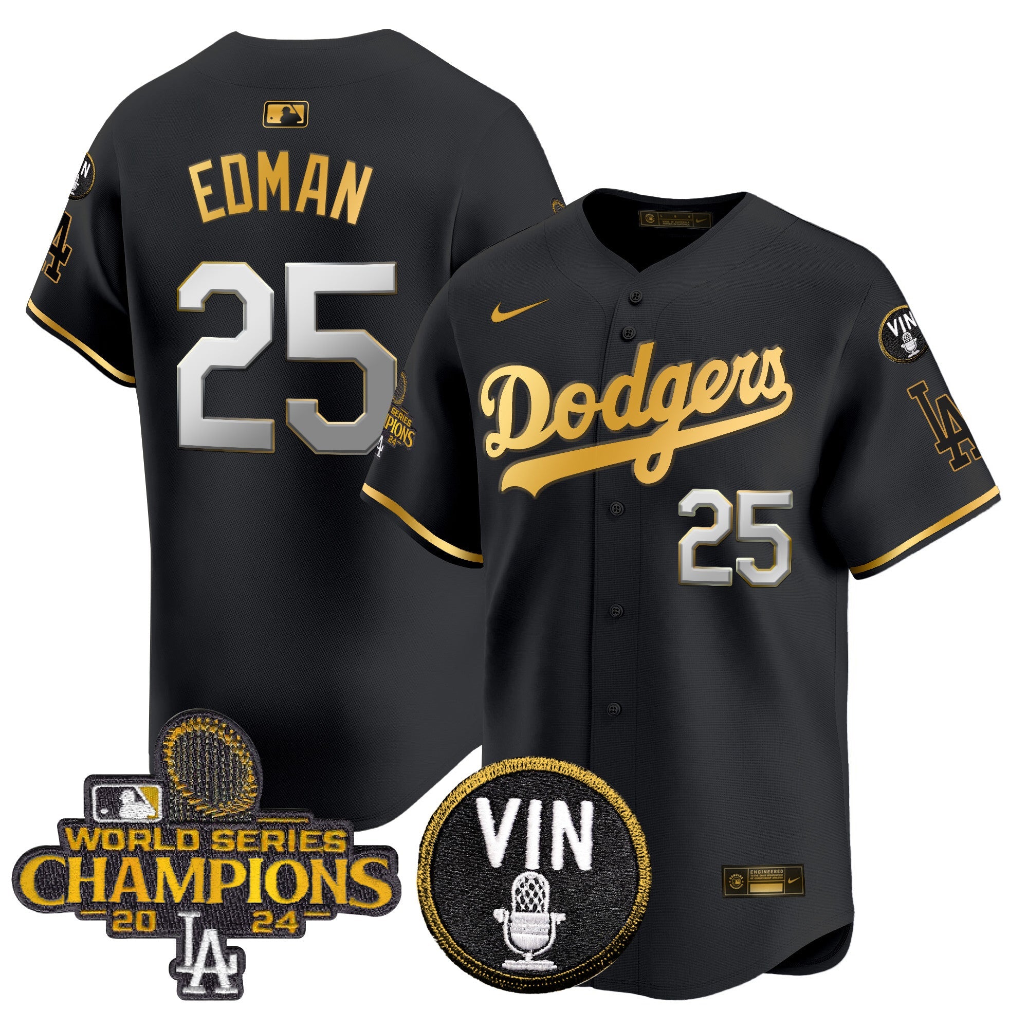 Men’s 2024 World Series Champions Gold Trim Vapor Premier Limited Jersey V3