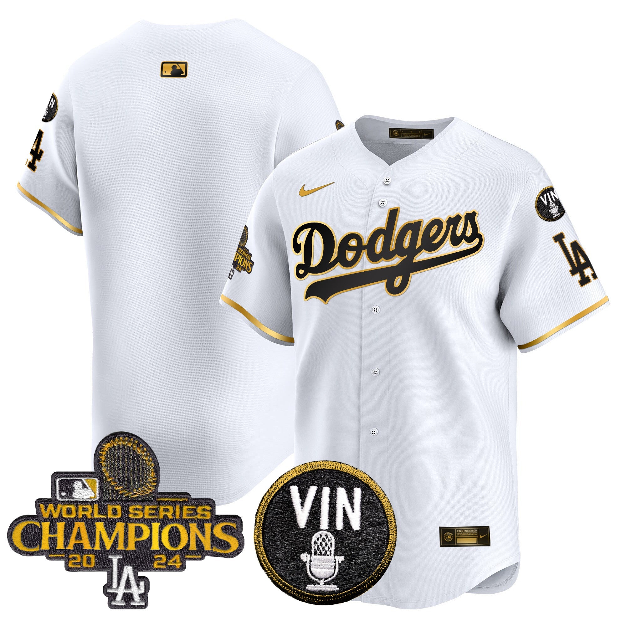 Men’s 2024 World Series Champions Gold Trim Vapor Premier Limited Jersey V3