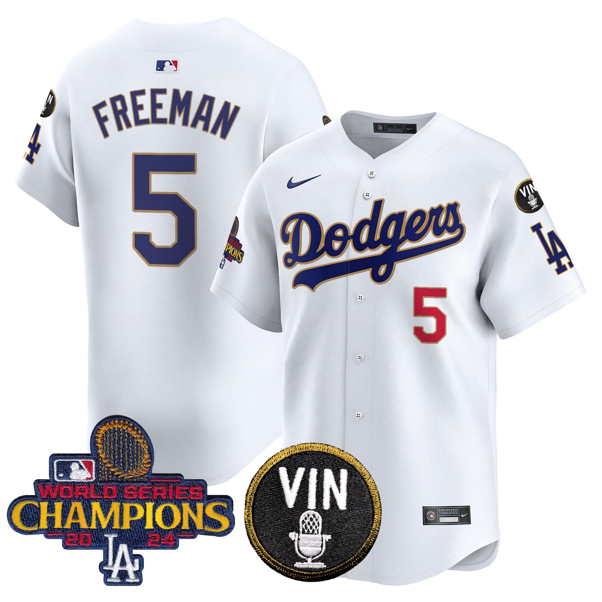 Men’s 2024 World Series Champions Gold Trim Vapor Premier Limited Jersey V3