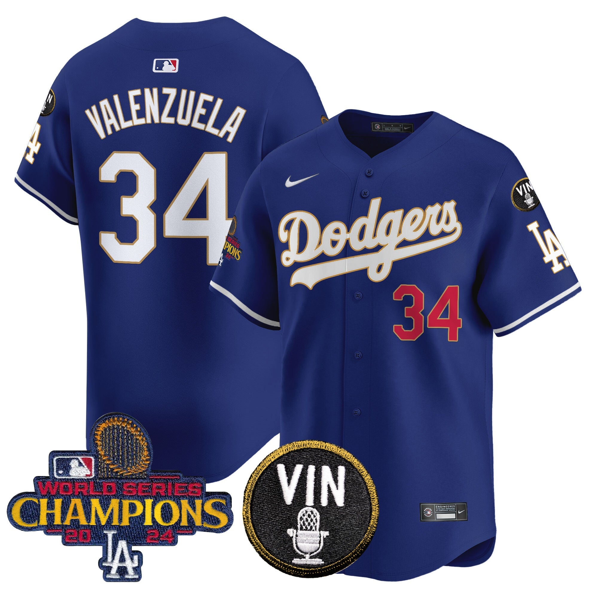 Men’s 2024 World Series Champions Gold Trim Vapor Premier Limited Jersey V3