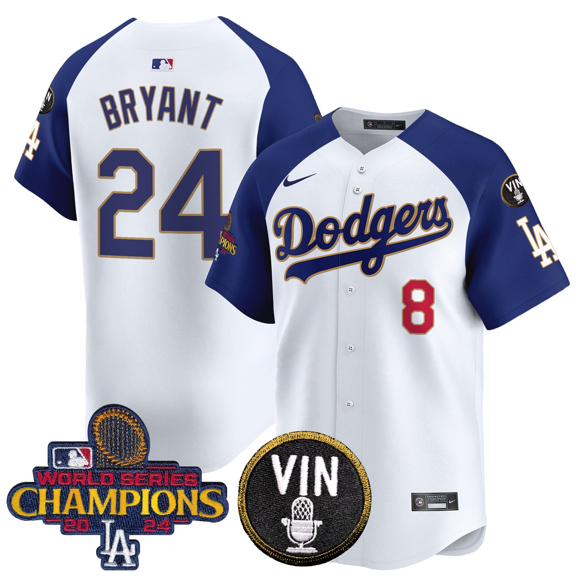 Men’s 2024 World Series Champions Gold Trim Vapor Premier Limited Jersey V3