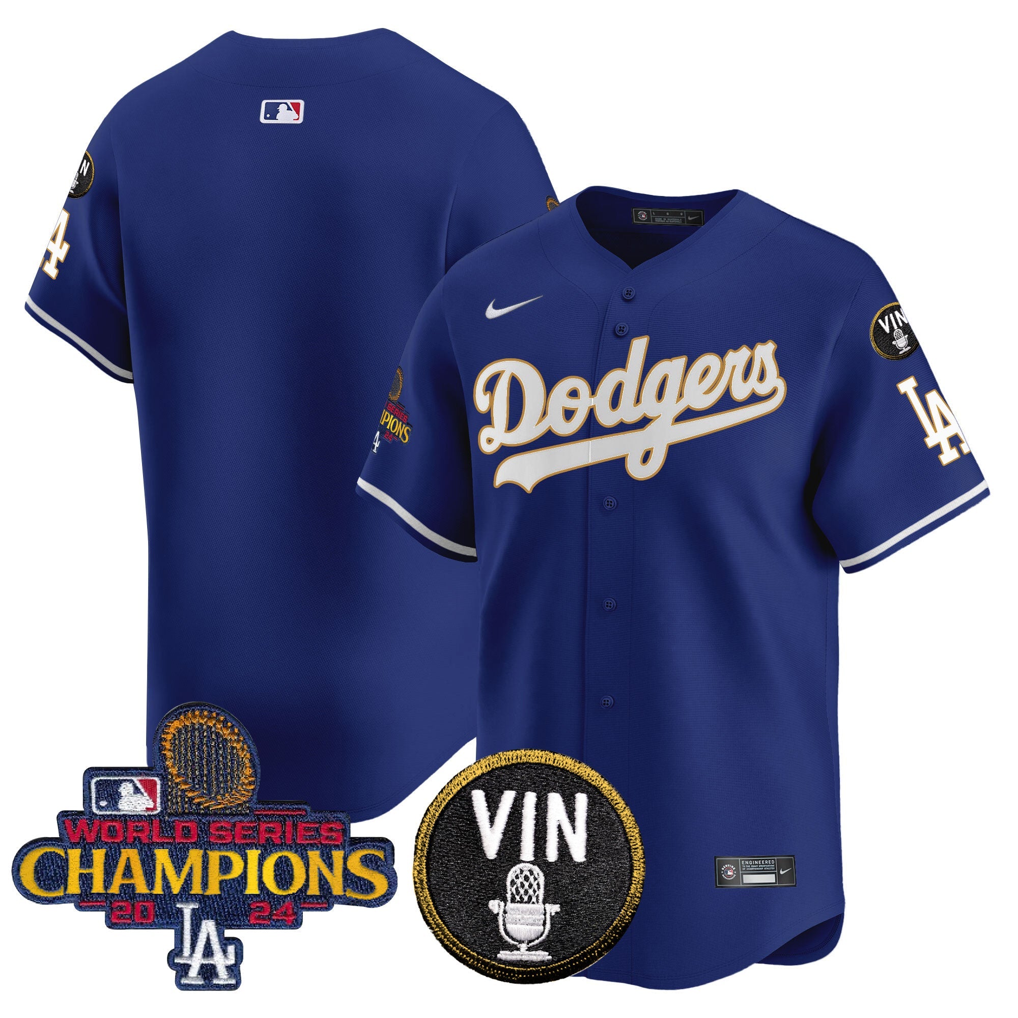 Men’s 2024 World Series Champions Gold Trim Vapor Premier Limited Jersey V3