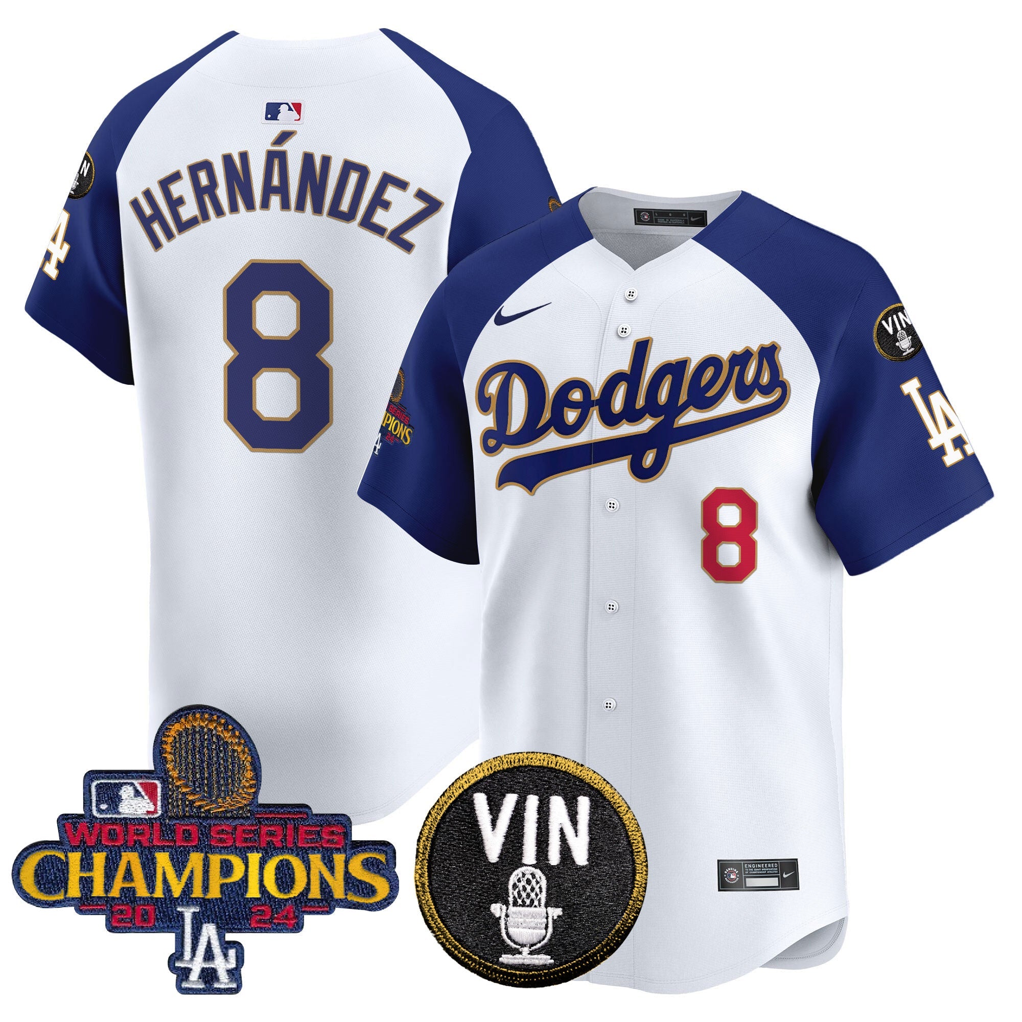 Men’s 2024 World Series Champions Gold Trim Vapor Premier Limited Jersey V3