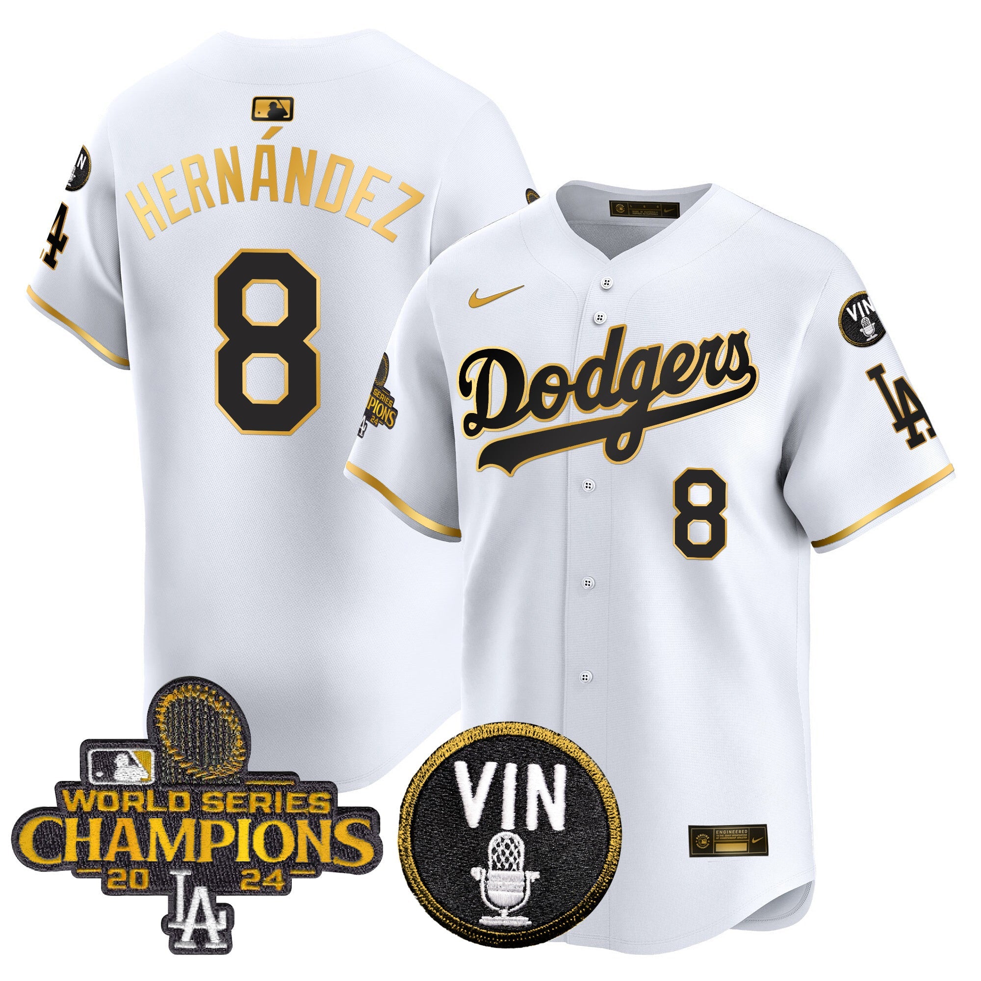 Men’s 2024 World Series Champions Gold Trim Vapor Premier Limited Jersey V3