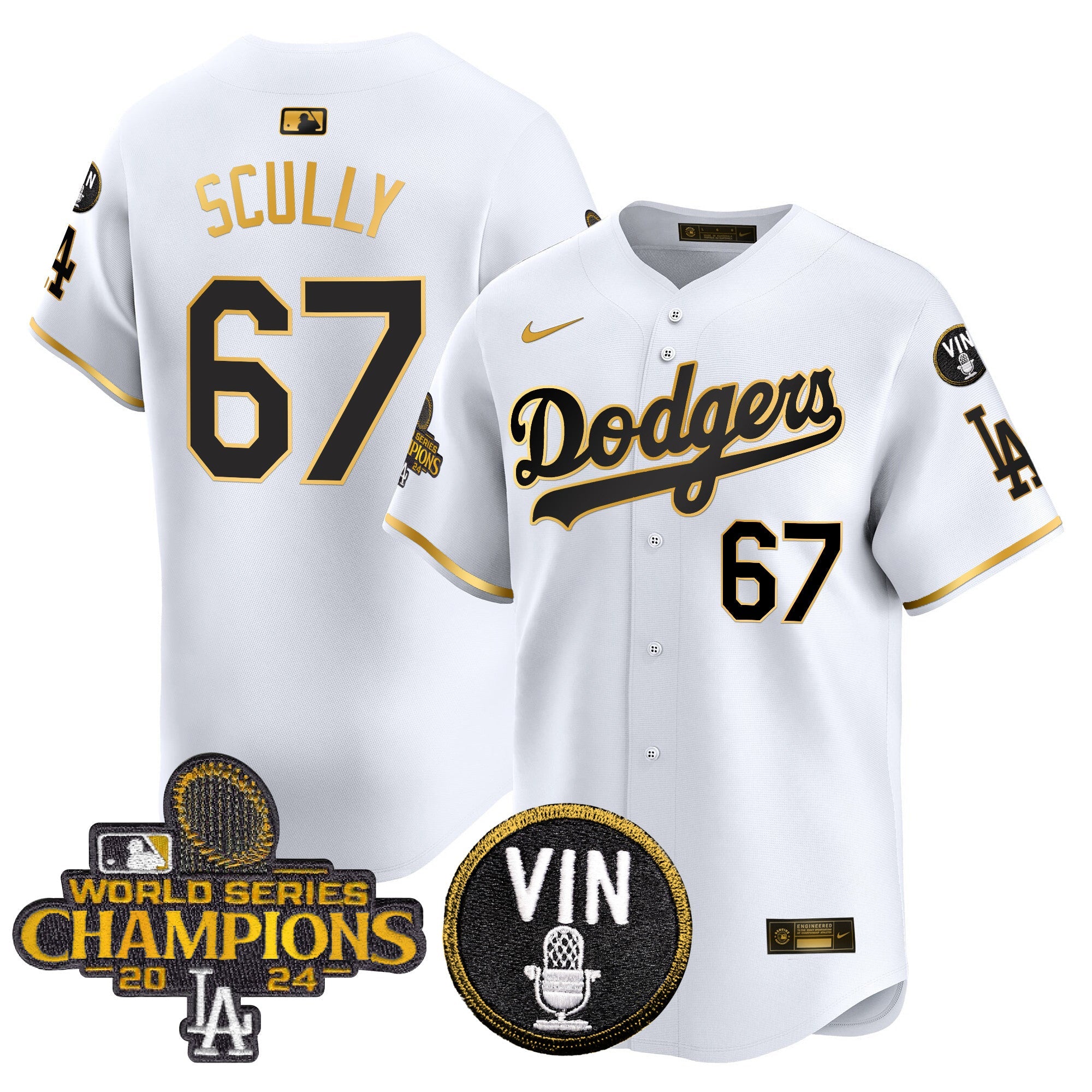 Men’s 2024 World Series Champions Gold Trim Vapor Premier Limited Jersey V3