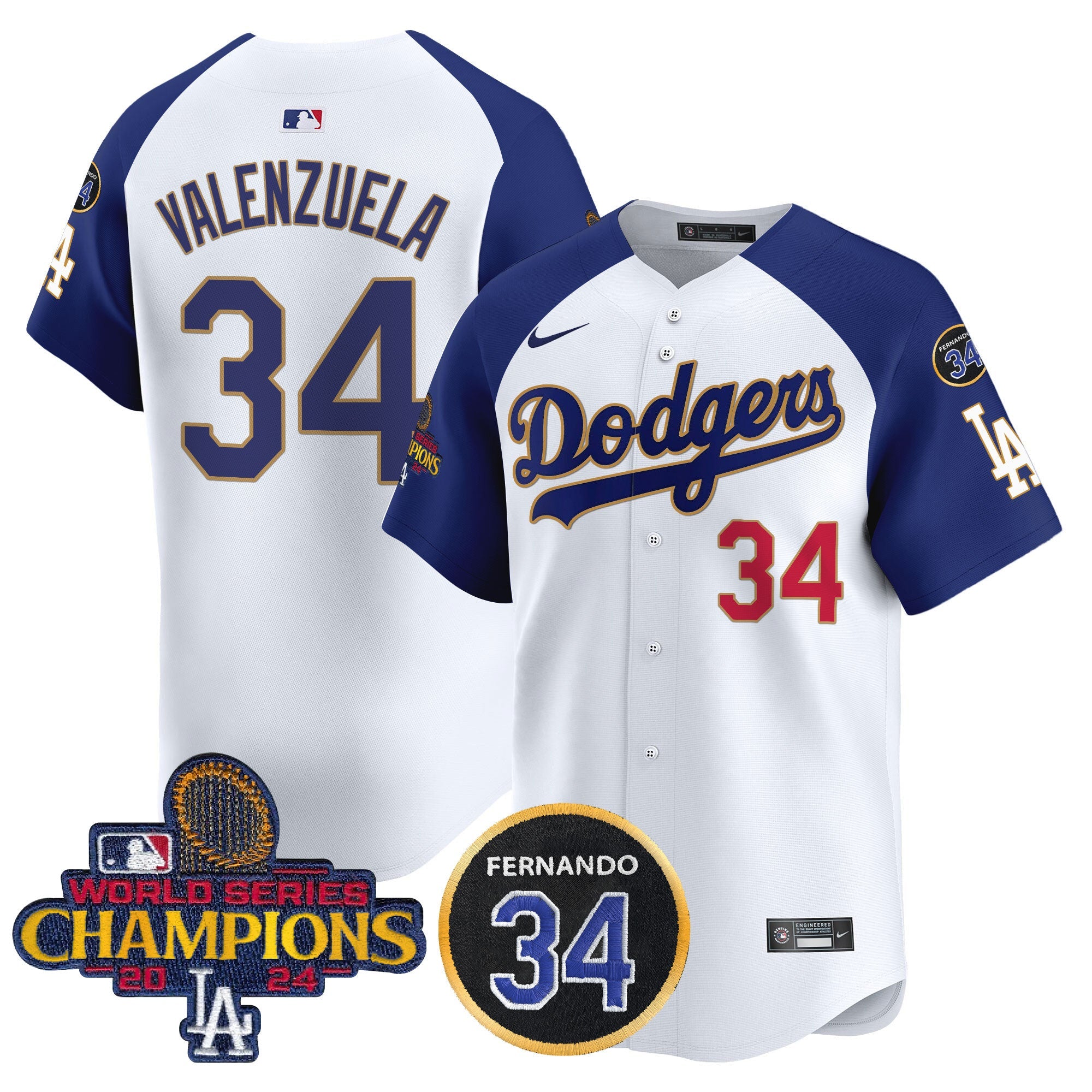Men’s 2024 World Series Champions Gold Trim Vapor Premier Limited Jersey V2