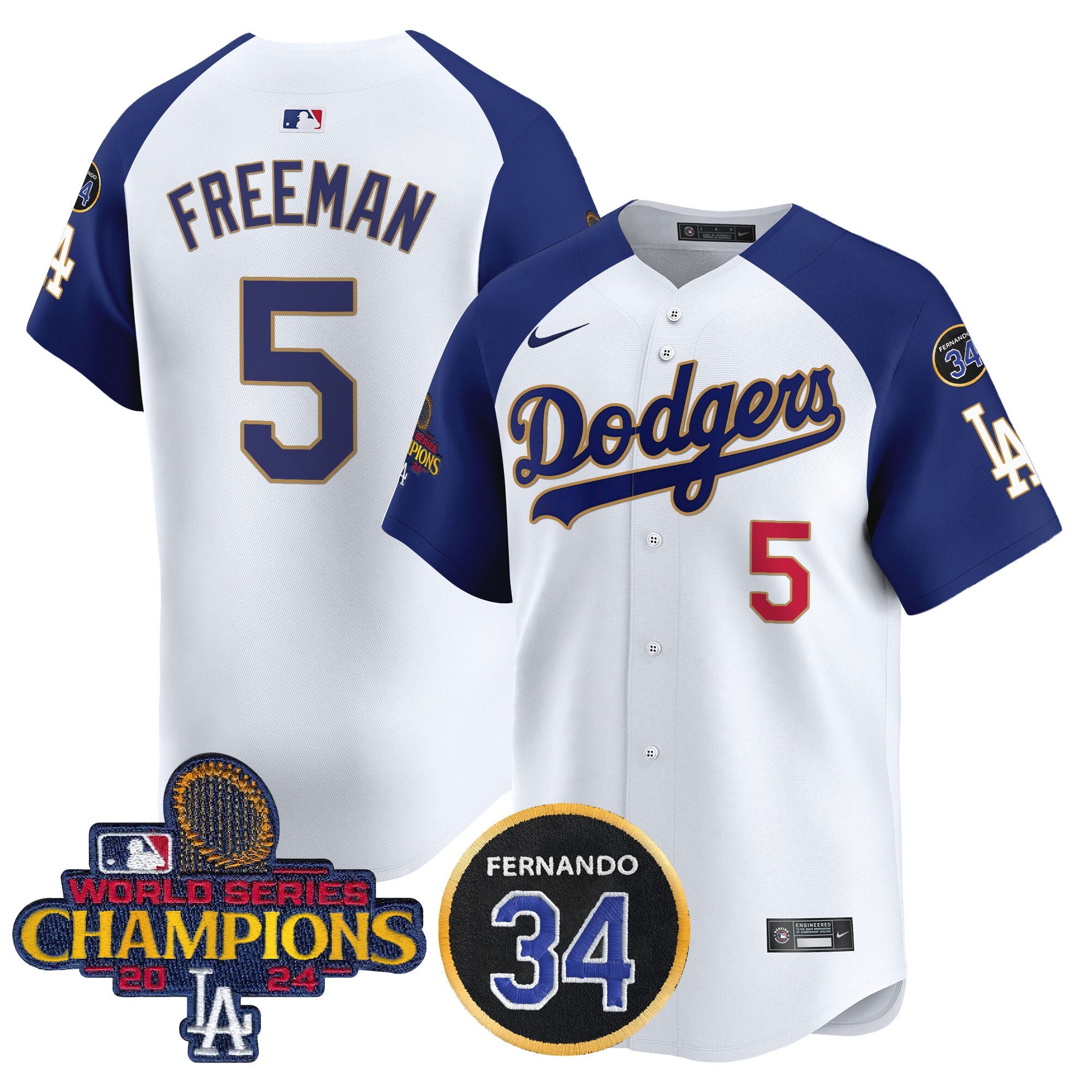 Men’s 2024 World Series Champions Gold Trim Vapor Premier Limited Jersey V2