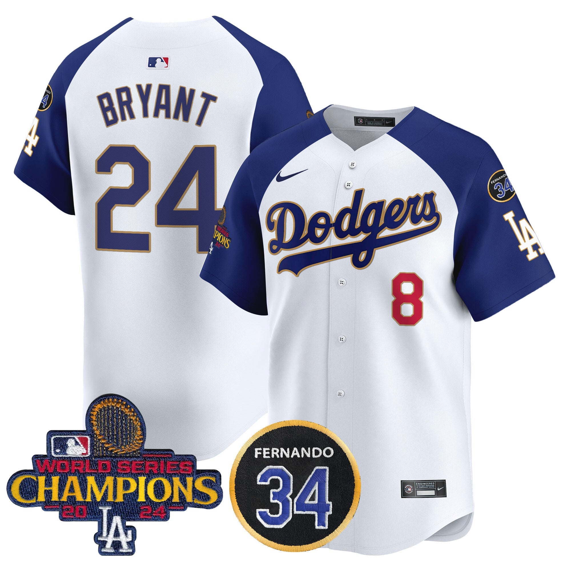 Men’s 2024 World Series Champions Gold Trim Vapor Premier Limited Jersey V2