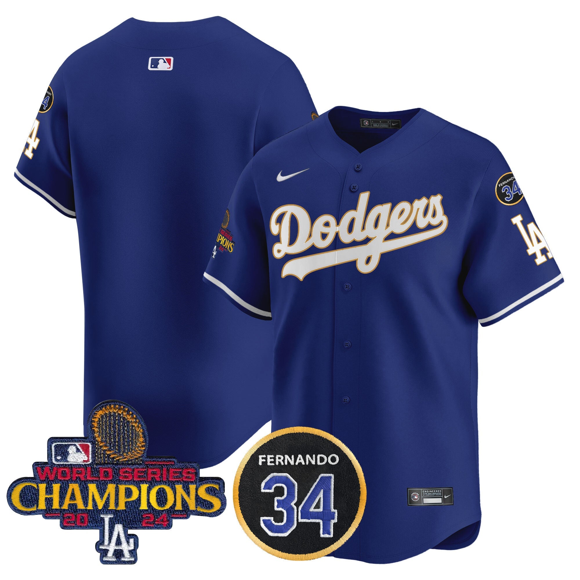 Men’s 2024 World Series Champions Gold Trim Vapor Premier Limited Jersey V2