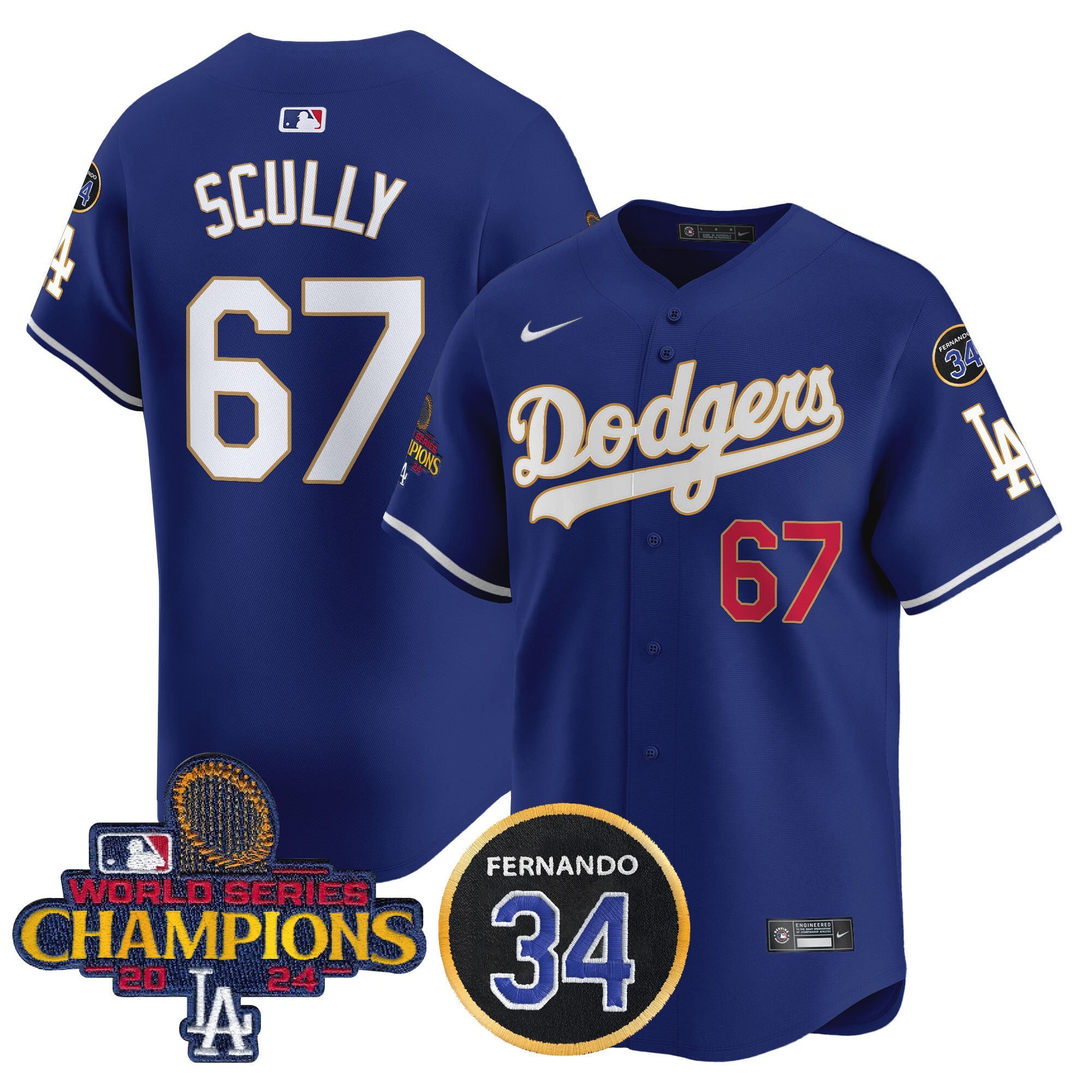 Men’s 2024 World Series Champions Gold Trim Vapor Premier Limited Jersey V2