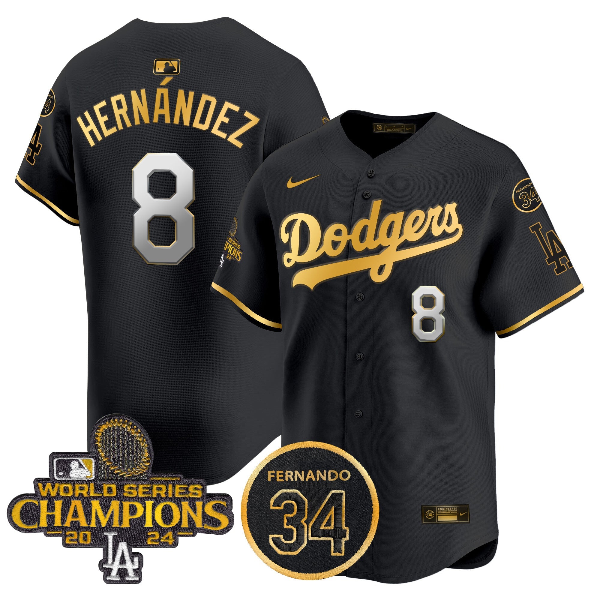 Men’s 2024 World Series Champions Gold Trim Vapor Premier Limited Jersey V2