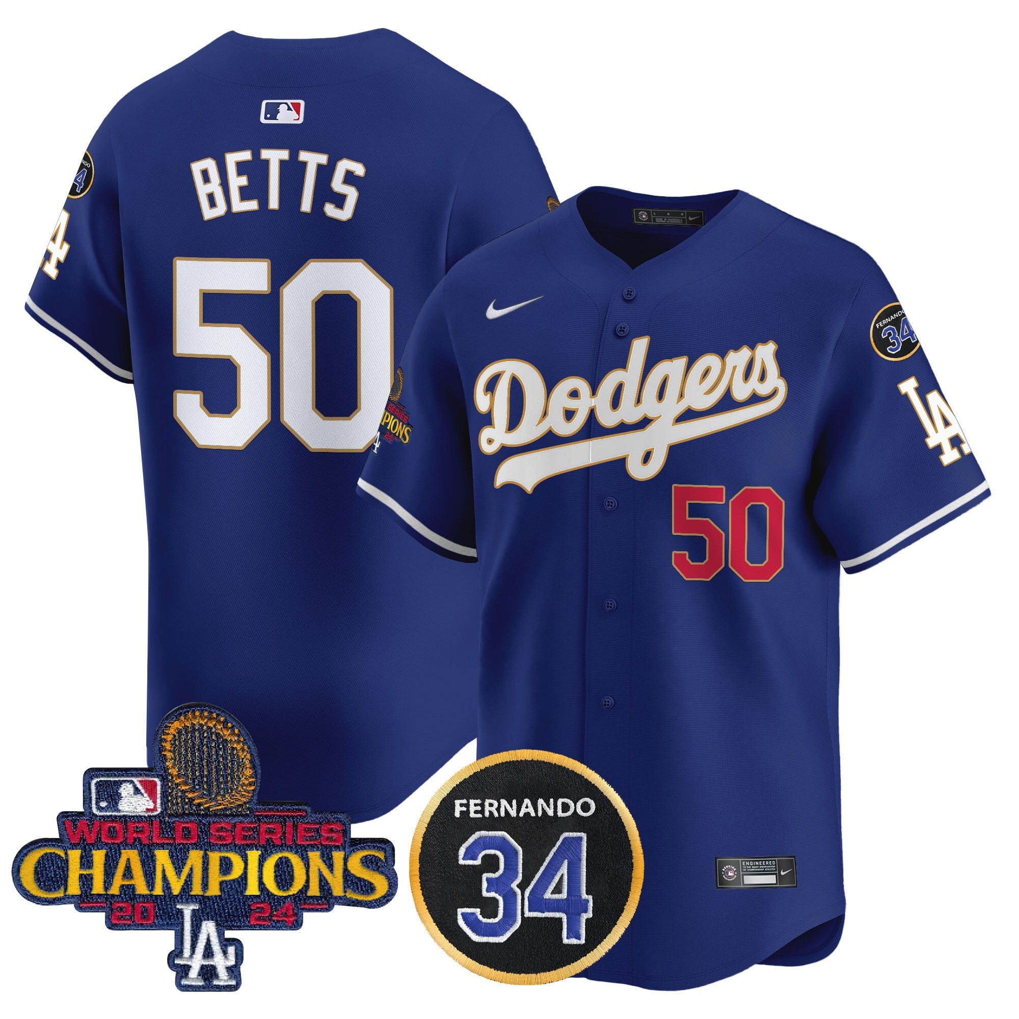 Men’s 2024 World Series Champions Gold Trim Vapor Premier Limited Jersey V2