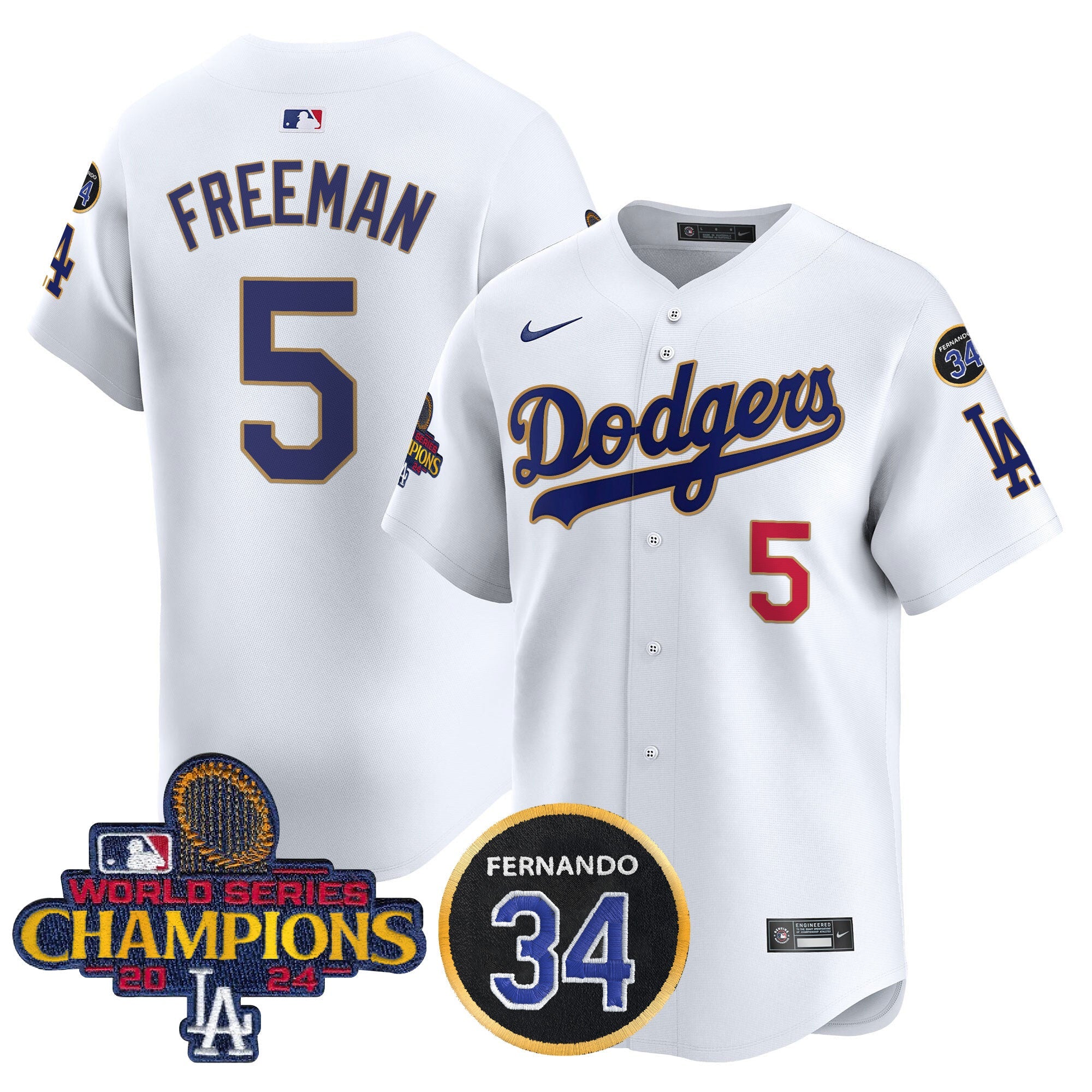 Men’s 2024 World Series Champions Gold Trim Vapor Premier Limited Jersey V2