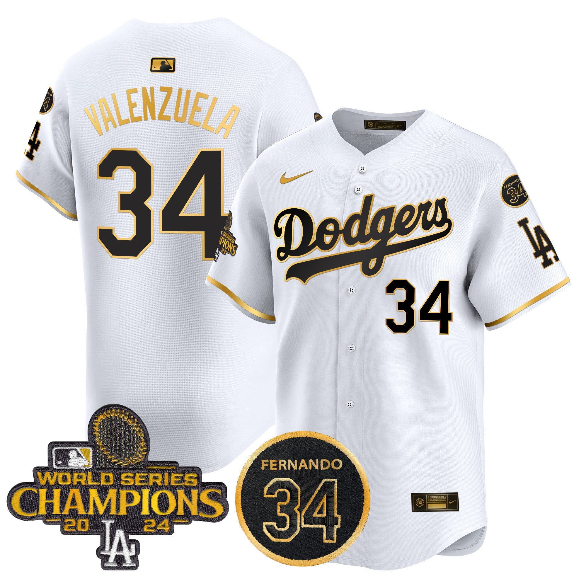 Men’s 2024 World Series Champions Gold Trim Vapor Premier Limited Jersey V2