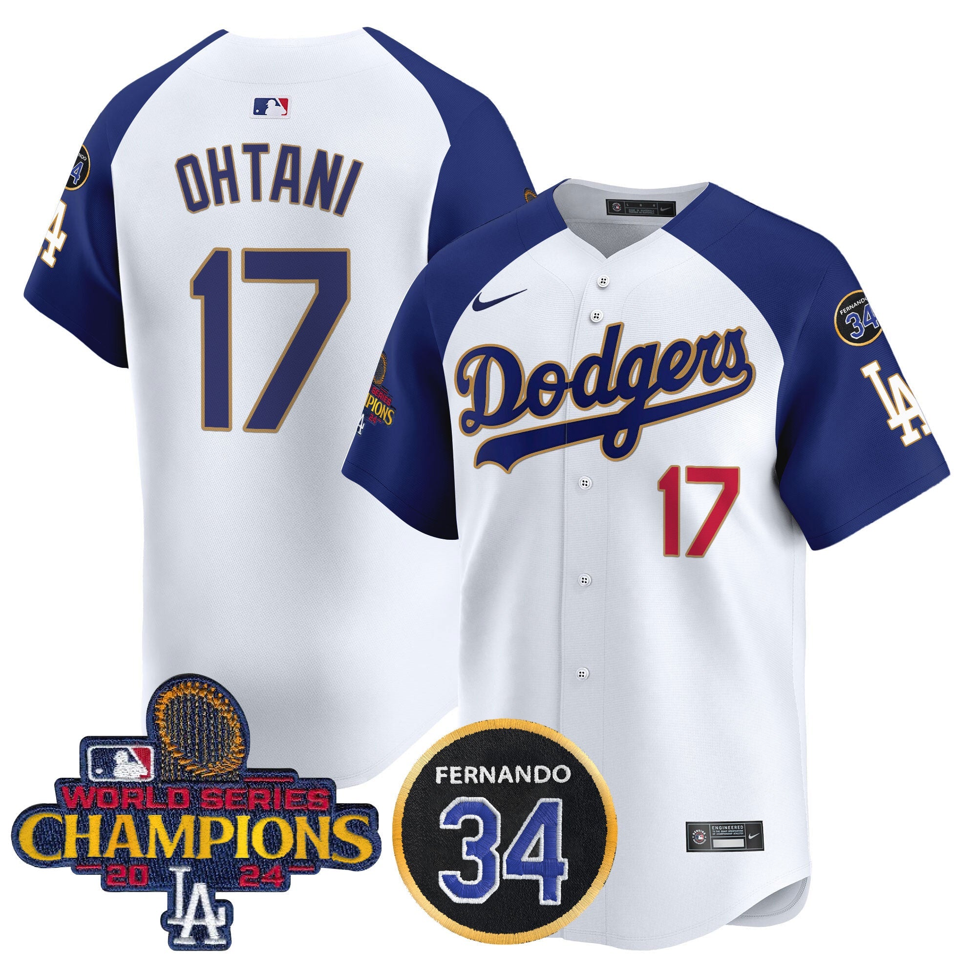 Men’s 2024 World Series Champions Gold Trim Vapor Premier Limited Jersey V2
