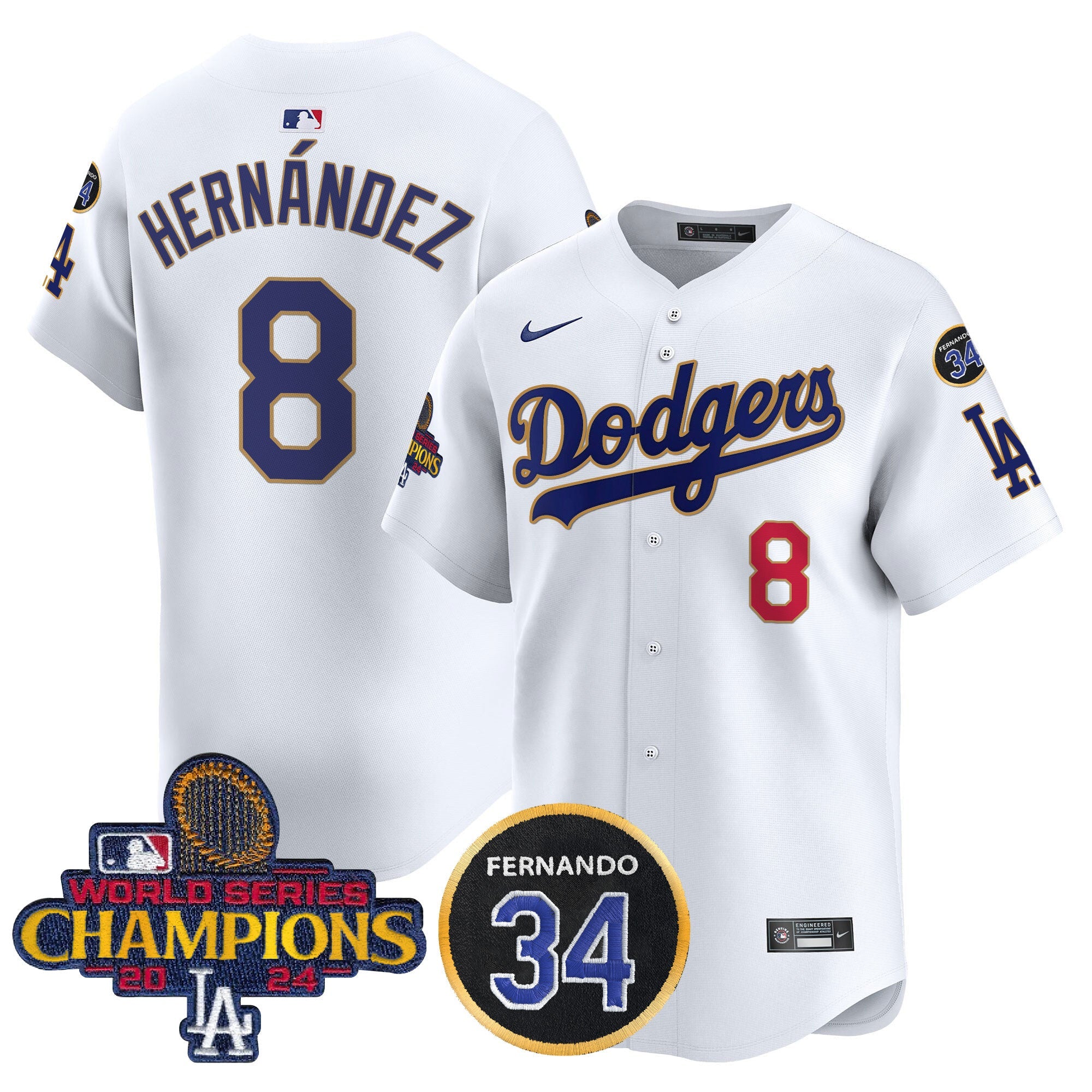 Men’s 2024 World Series Champions Gold Trim Vapor Premier Limited Jersey V2