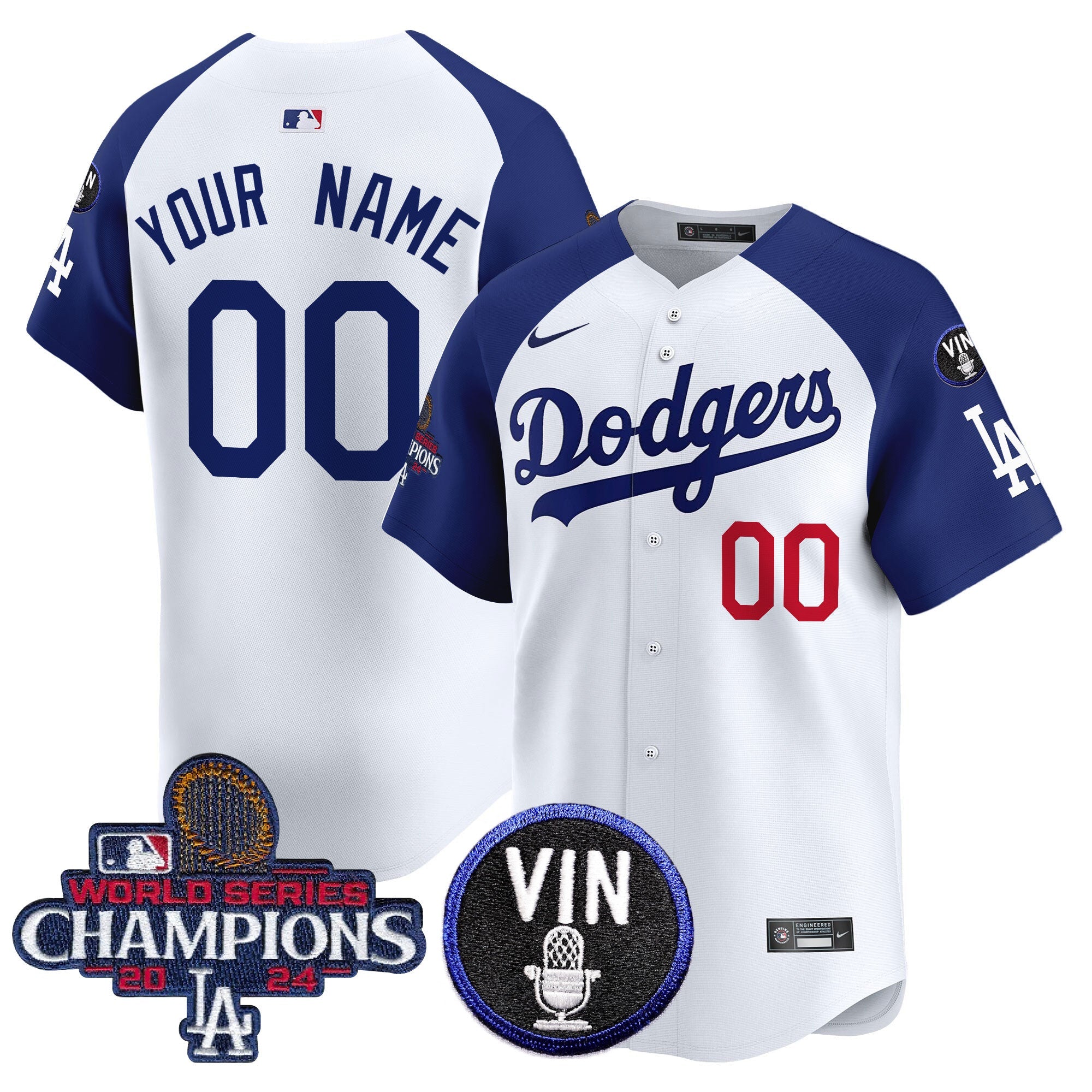 2024 World Series Champions Patch Vapor Premier Limited Custom Jersey V3