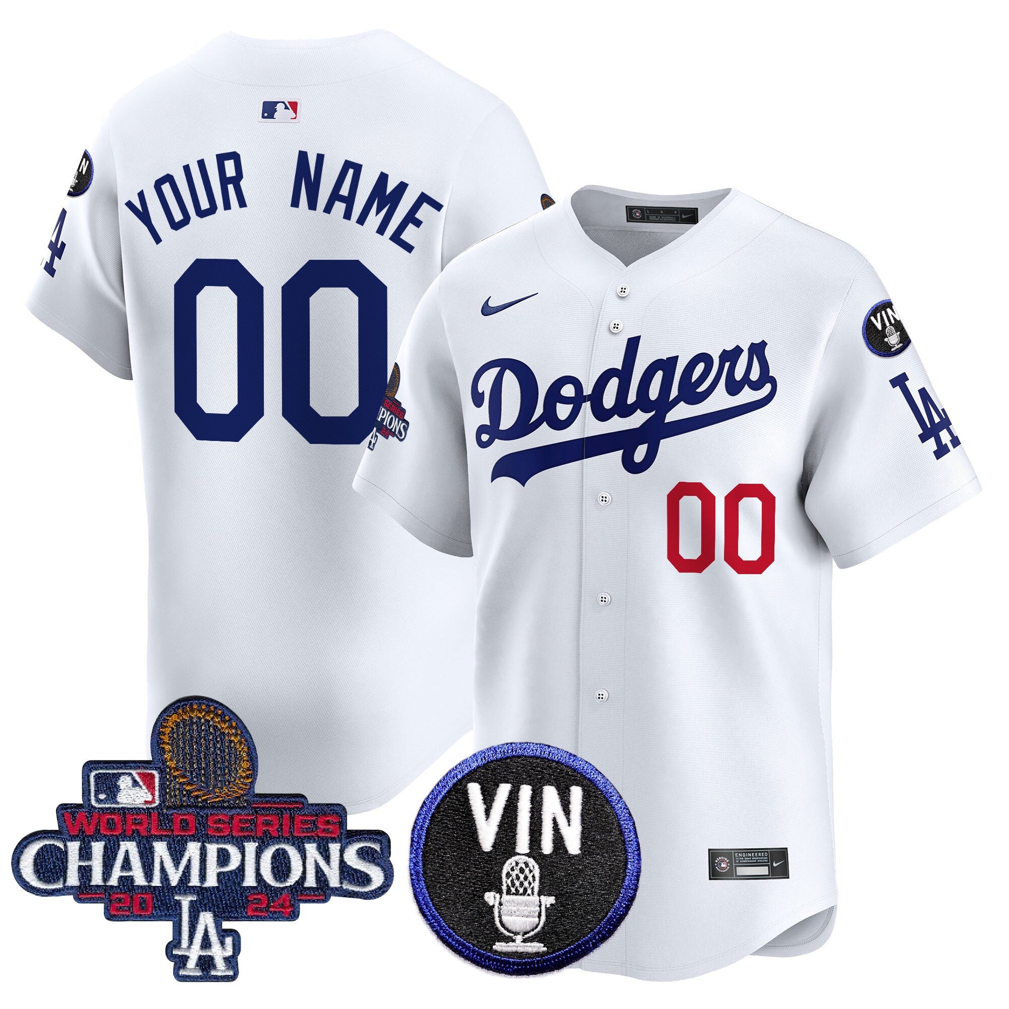 2024 World Series Champions Patch Vapor Premier Limited Custom Jersey V3