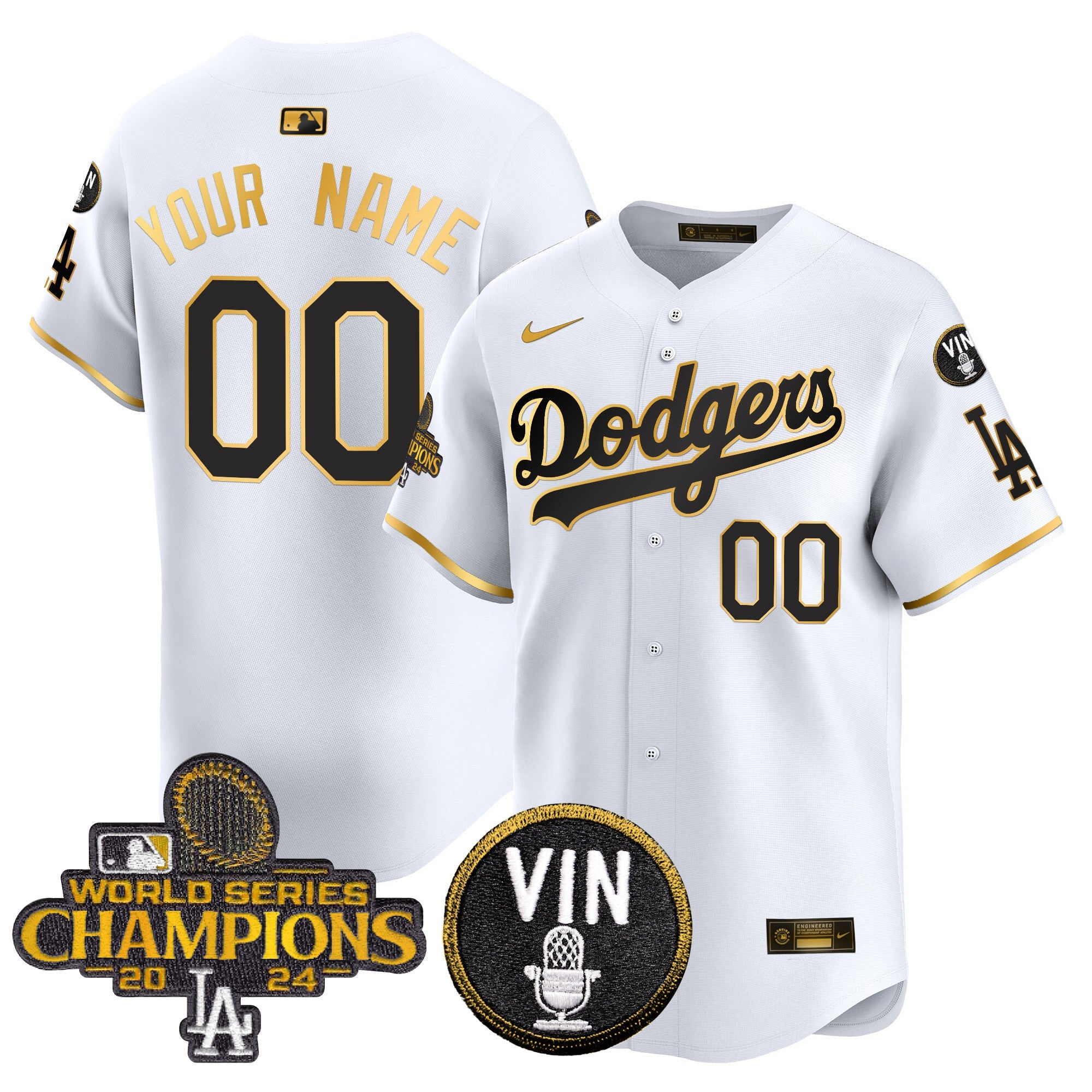2024 World Series Champions Patch Vapor Premier Limited Custom Jersey V3