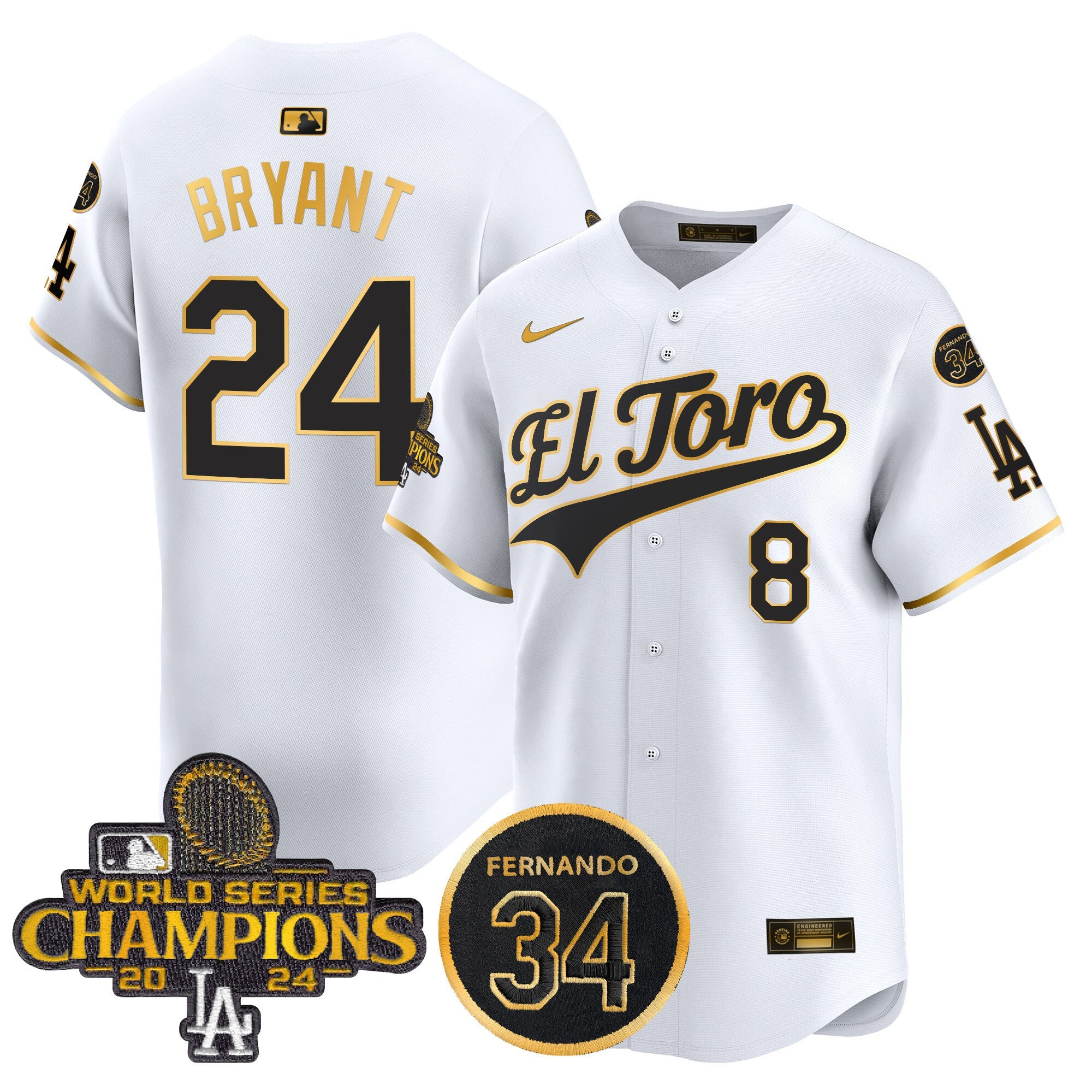 Men’s El Toro 2024 World Series Champions Patch Vapor Premier Limited Jersey