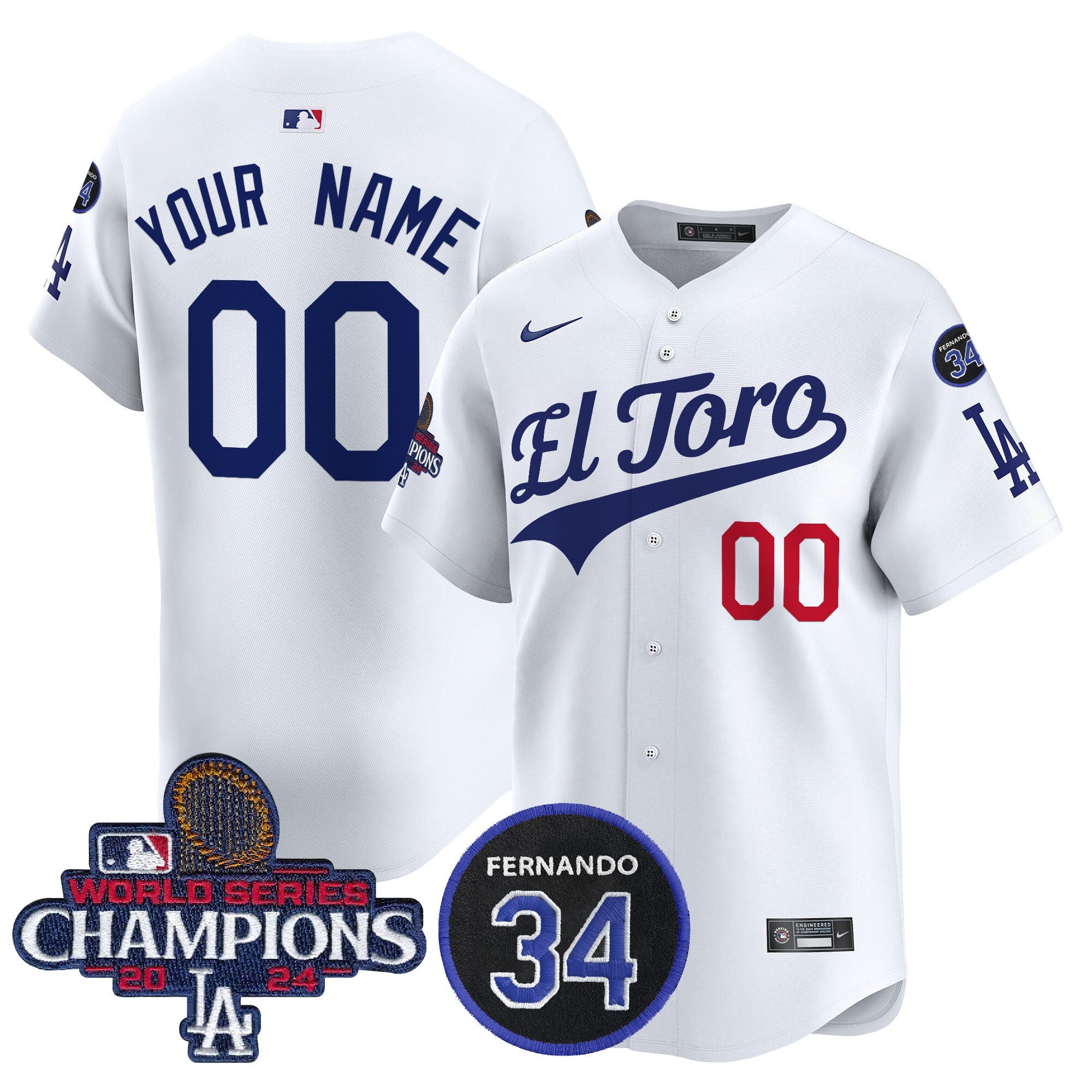 El Toro 2024 World Series Champions Patch Vapor Premier Limited Custom Jersey