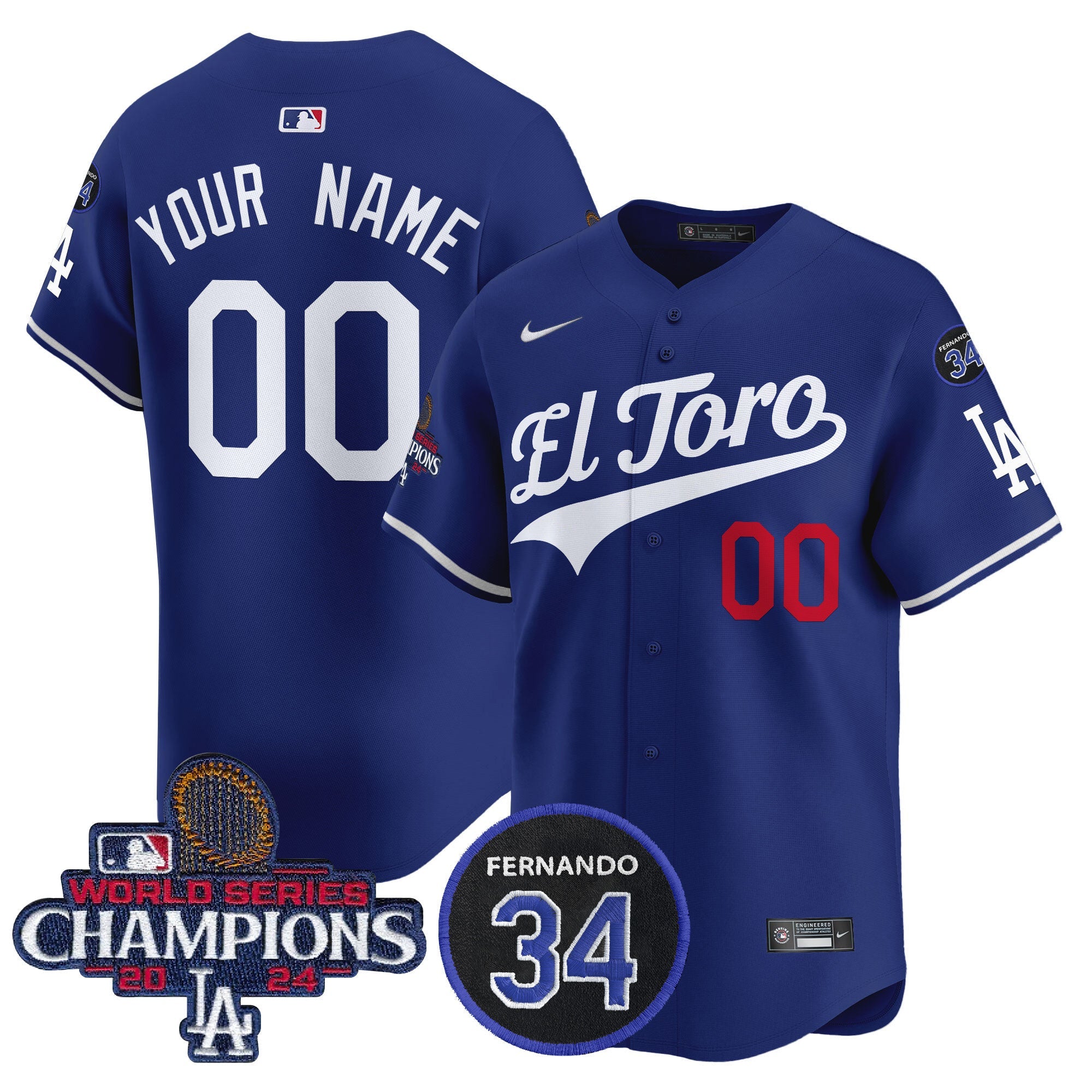 El Toro 2024 World Series Champions Patch Vapor Premier Limited Custom Jersey