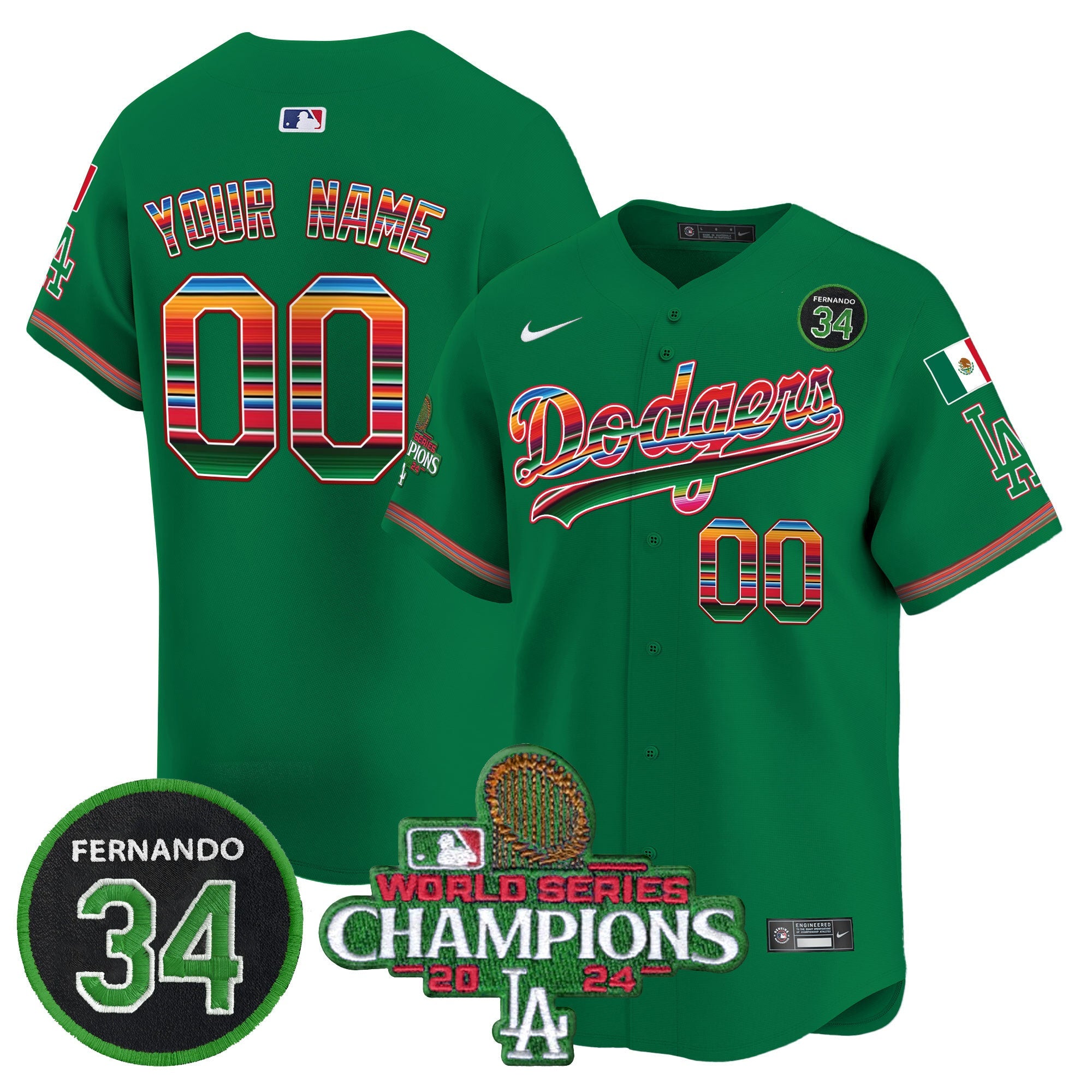 Mexico 2024 World Series Champions Vapor Premier Limited Custom Jersey V2