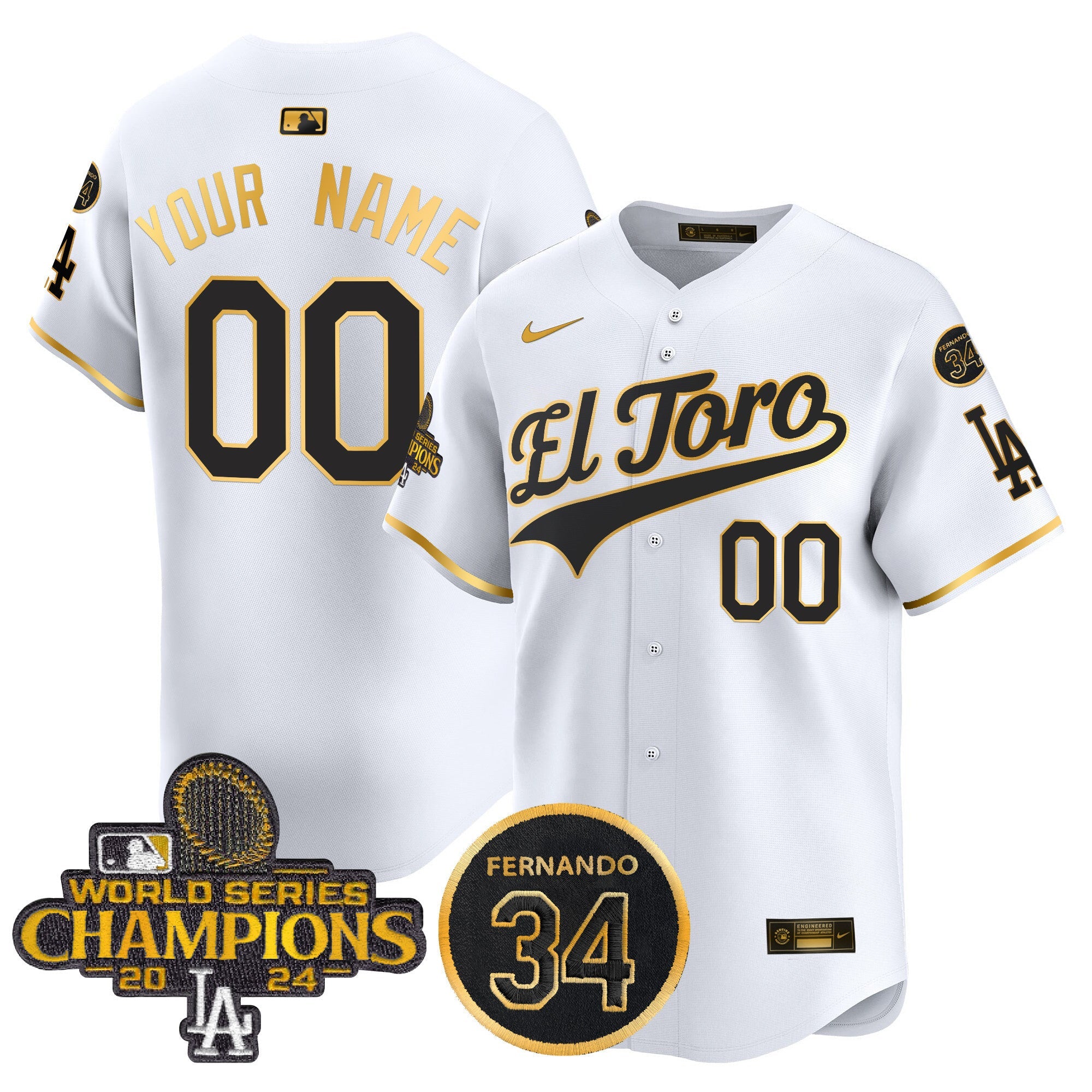 El Toro 2024 World Series Champions Patch Vapor Premier Limited Custom Jersey