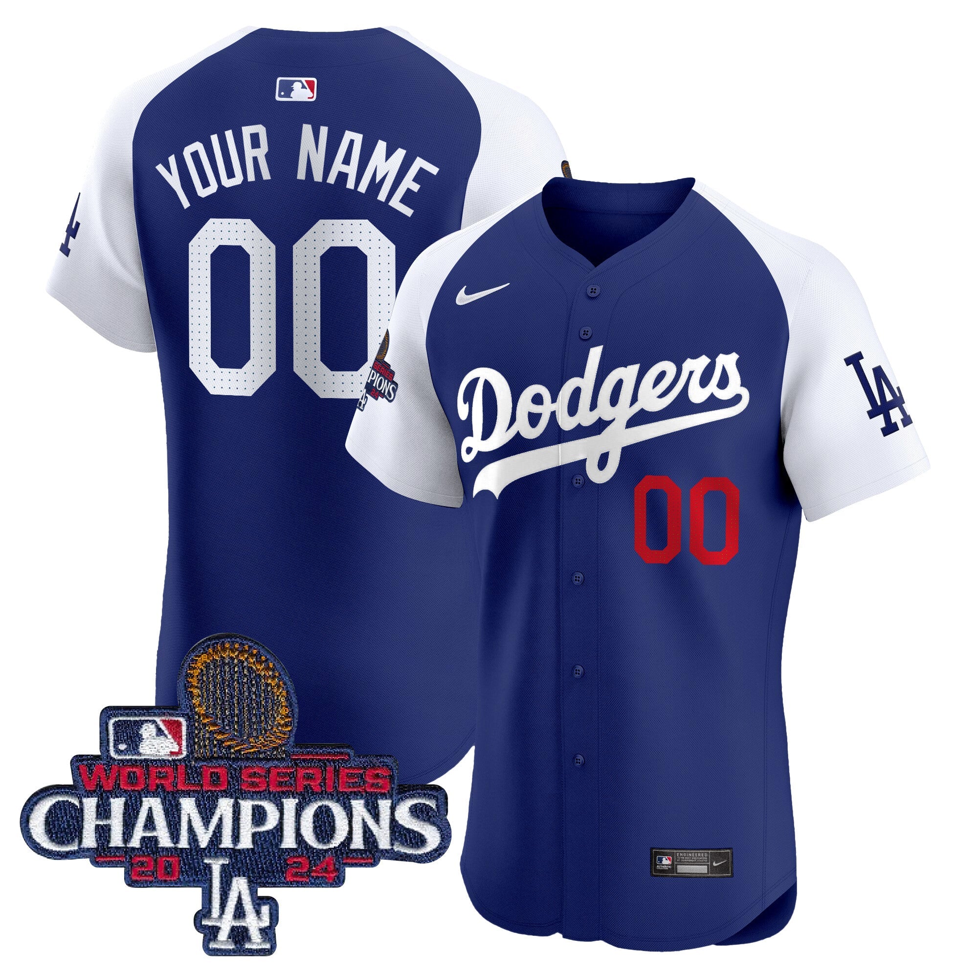 2024 World Series Champions Patch Vapor Premier Elite Custom Jersey