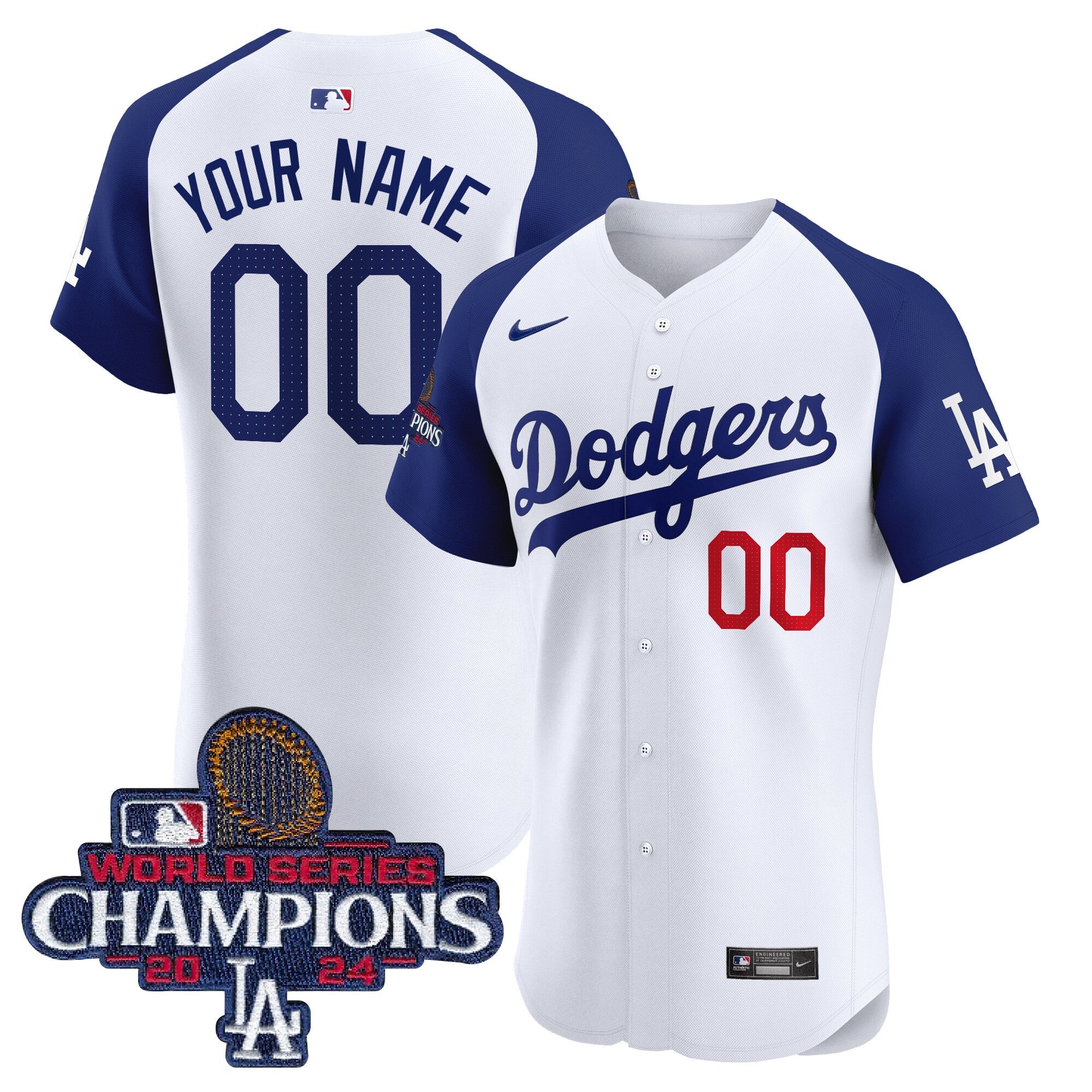 2024 World Series Champions Patch Vapor Premier Elite Custom Jersey
